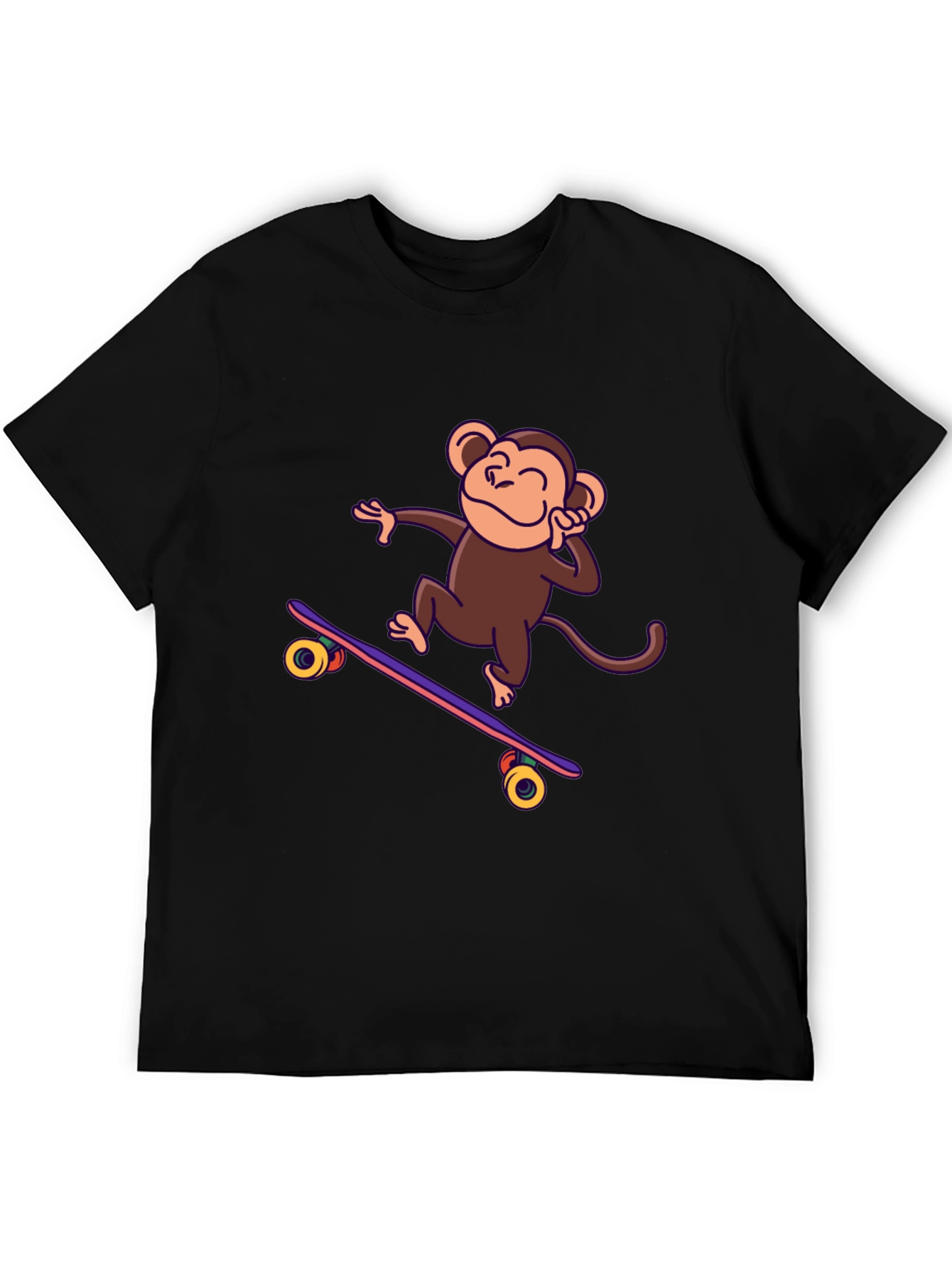 Skateboarding Monkey Graphic Tee - Fun & Stylish!