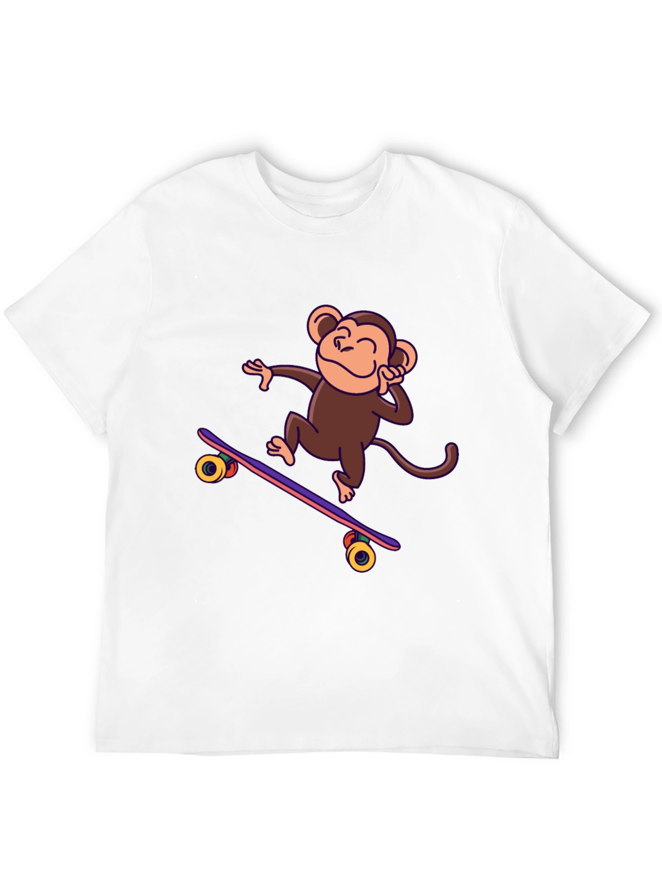 Skateboarding Monkey Graphic Tee - Fun & Stylish!