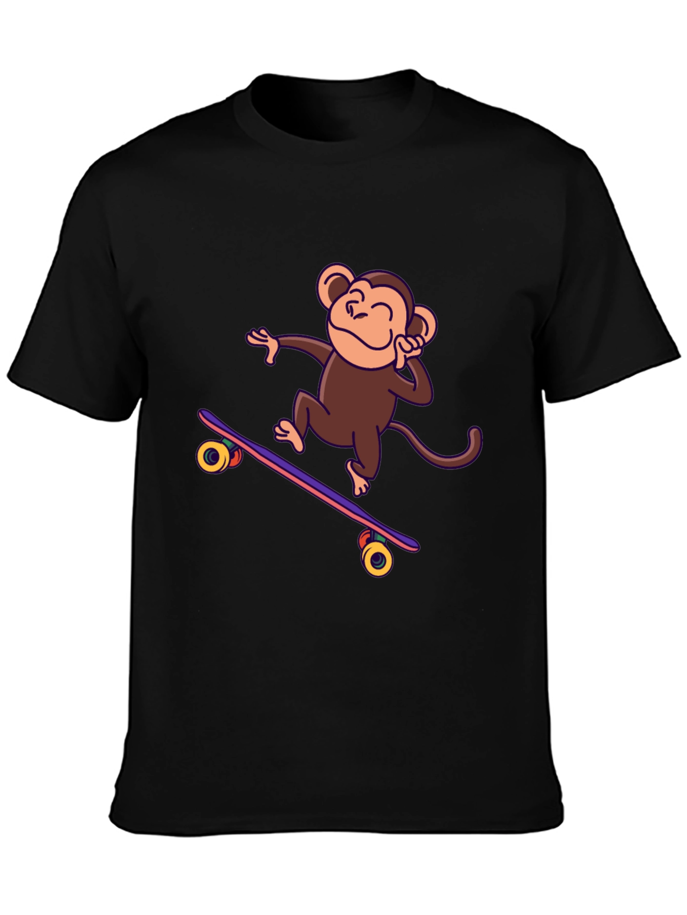 Skateboarding Monkey Graphic Tee - Fun & Stylish!