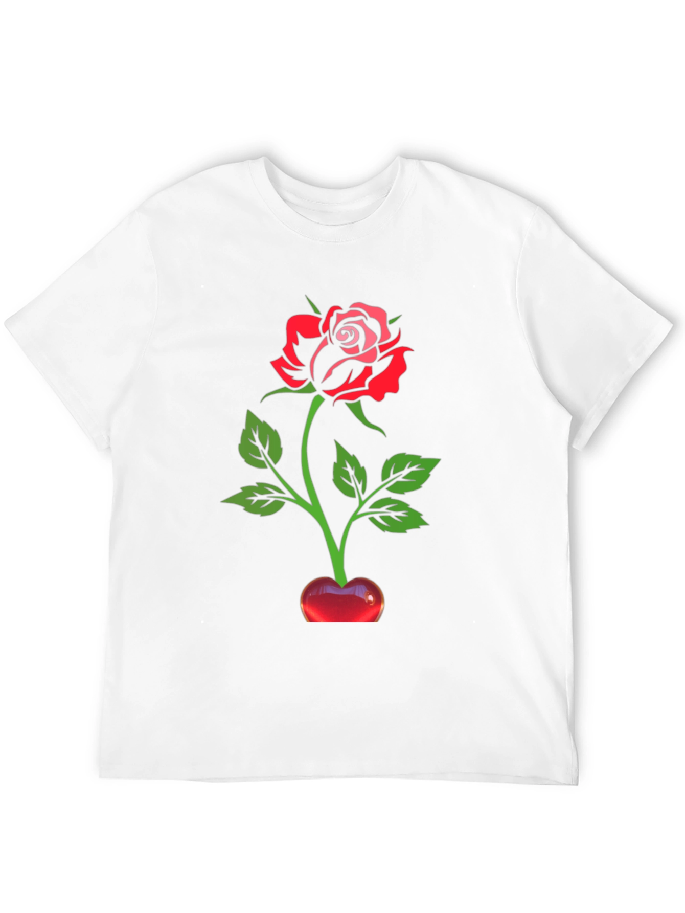 Rose in Cherry Vase Graphic T-Shirt