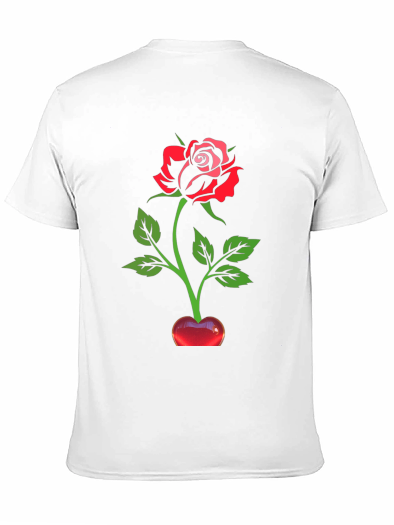 Rose in Cherry Vase Graphic T-Shirt