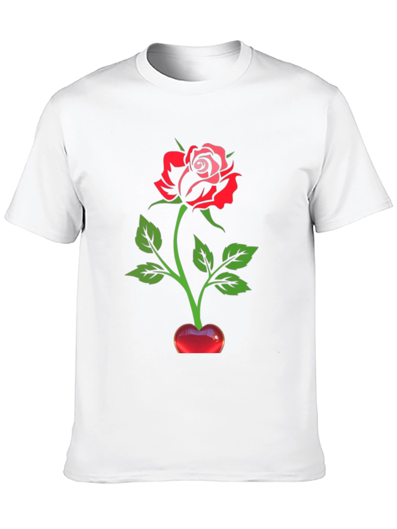 Rose in Cherry Vase Graphic T-Shirt
