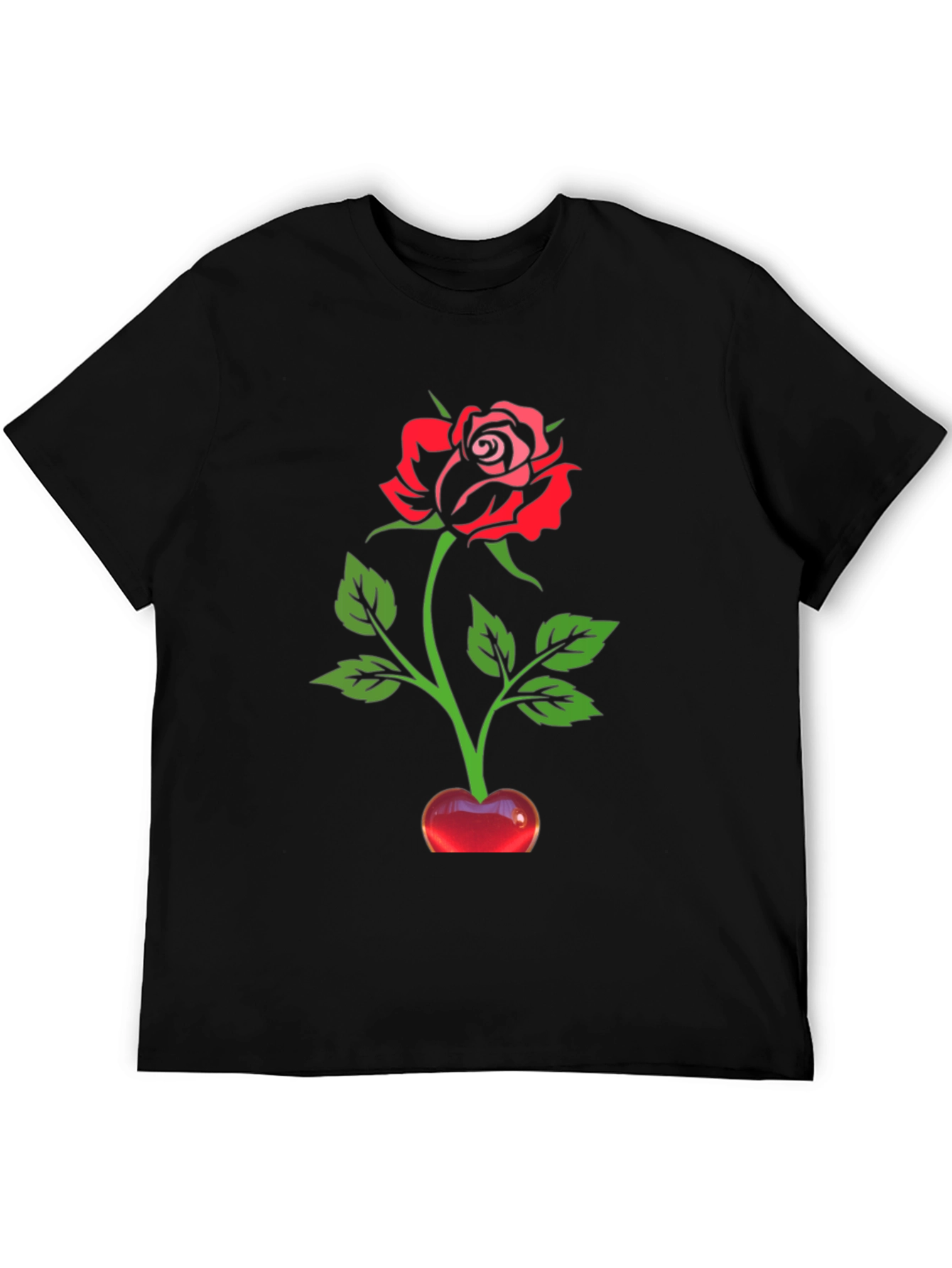 Rose in Cherry Vase Graphic T-Shirt