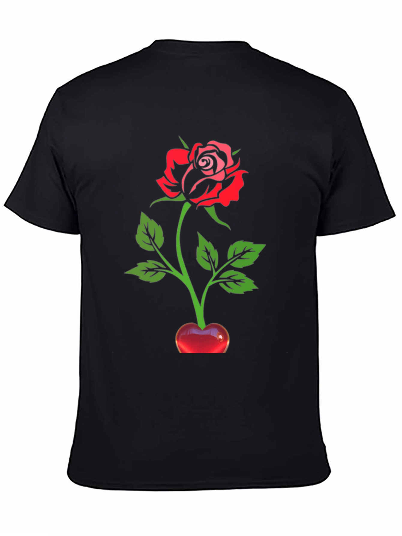 Rose in Cherry Vase Graphic T-Shirt