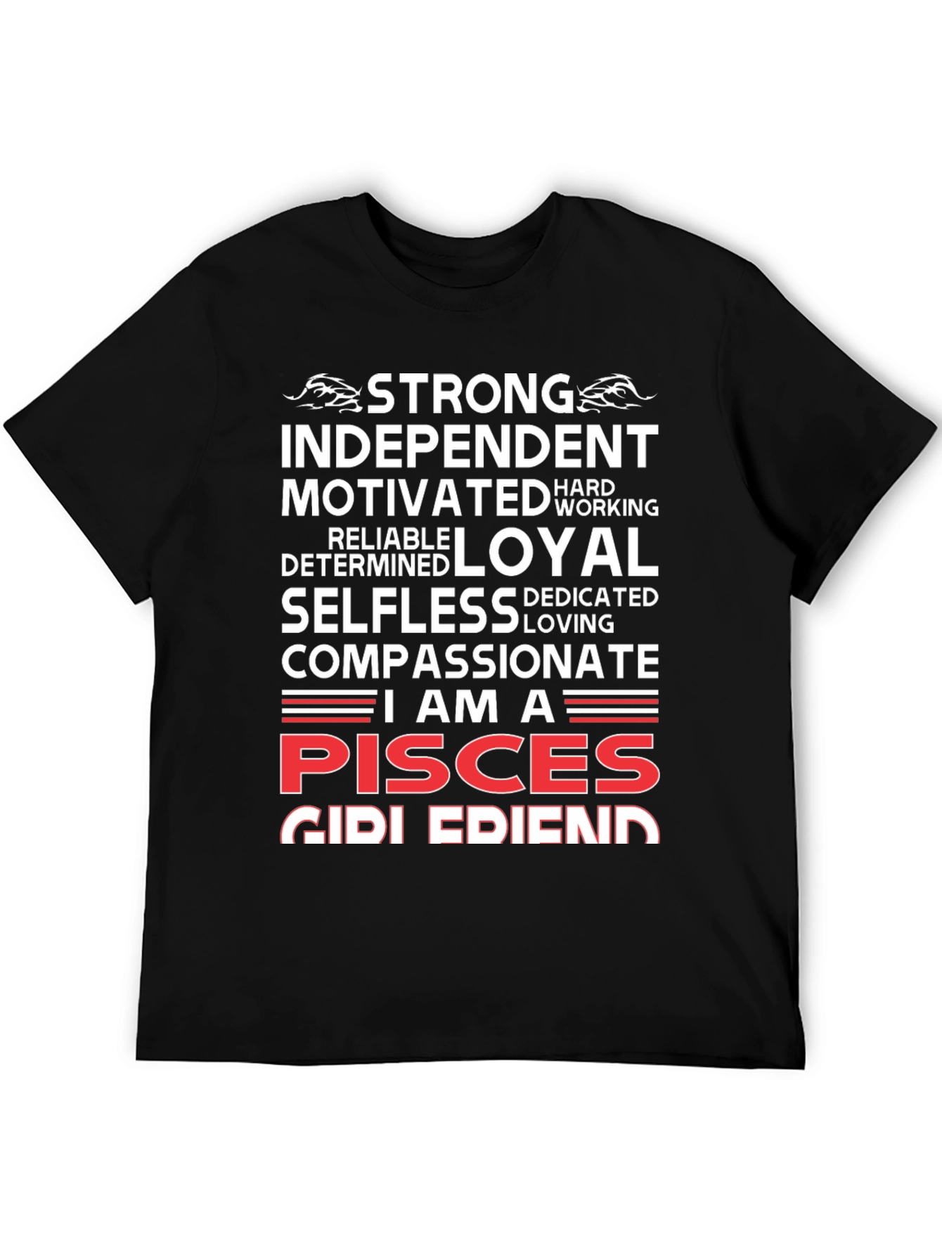 Pisces Zodiac Sign T-Shirt - Strong Loyal Compassionate