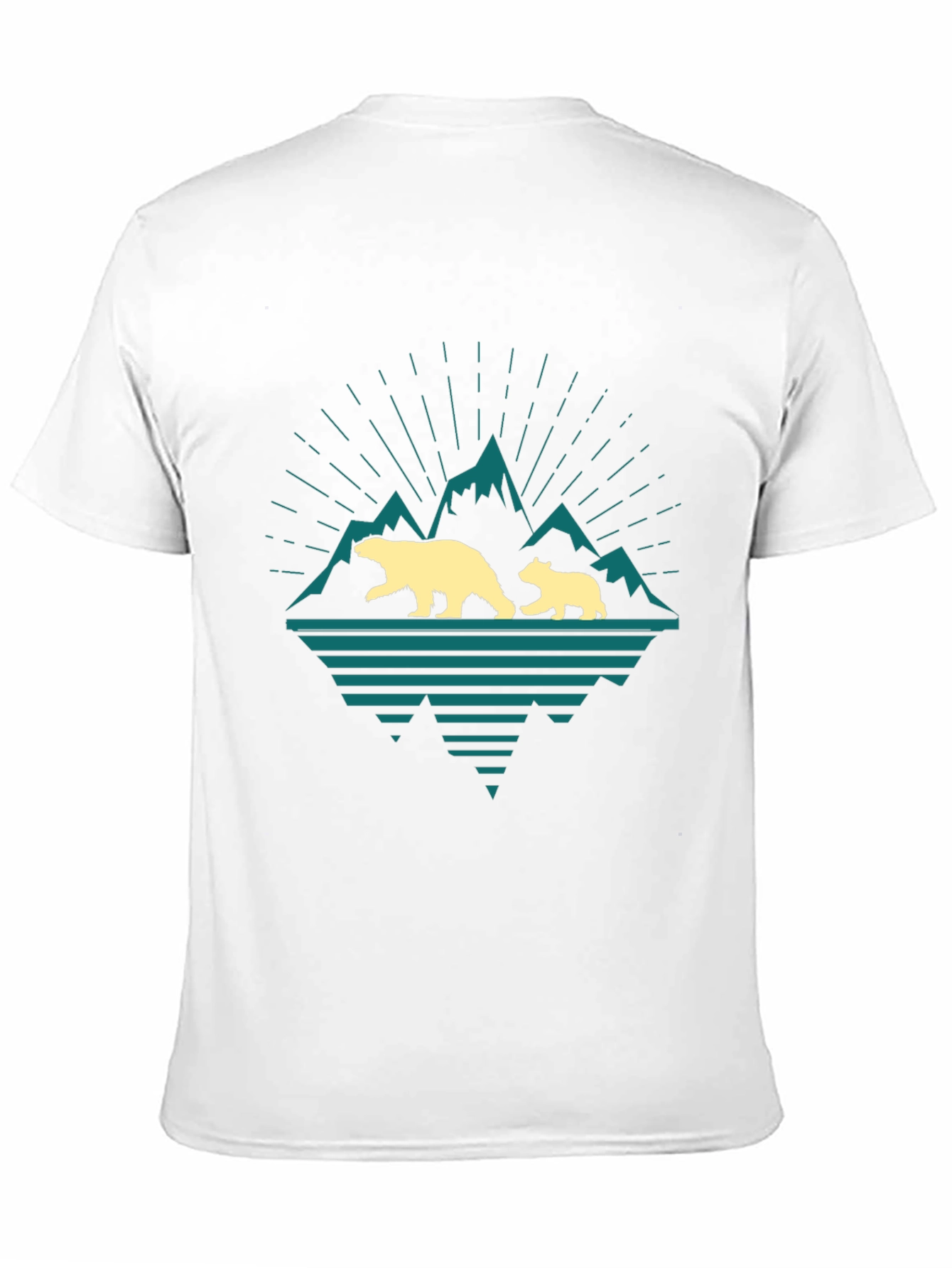 Bear Family Mountain Graphic T-Shirt