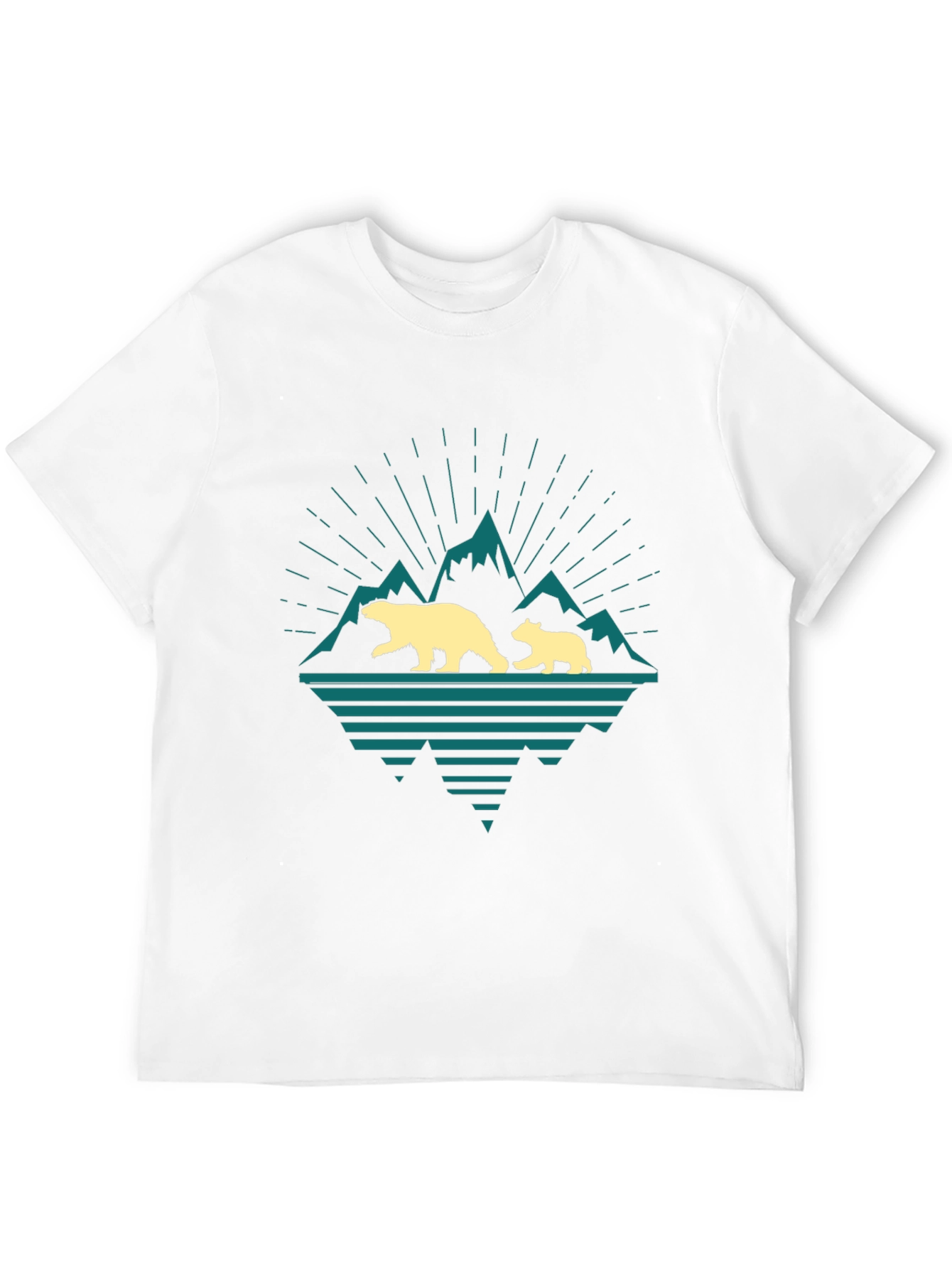Bear Family Mountain Graphic T-Shirt