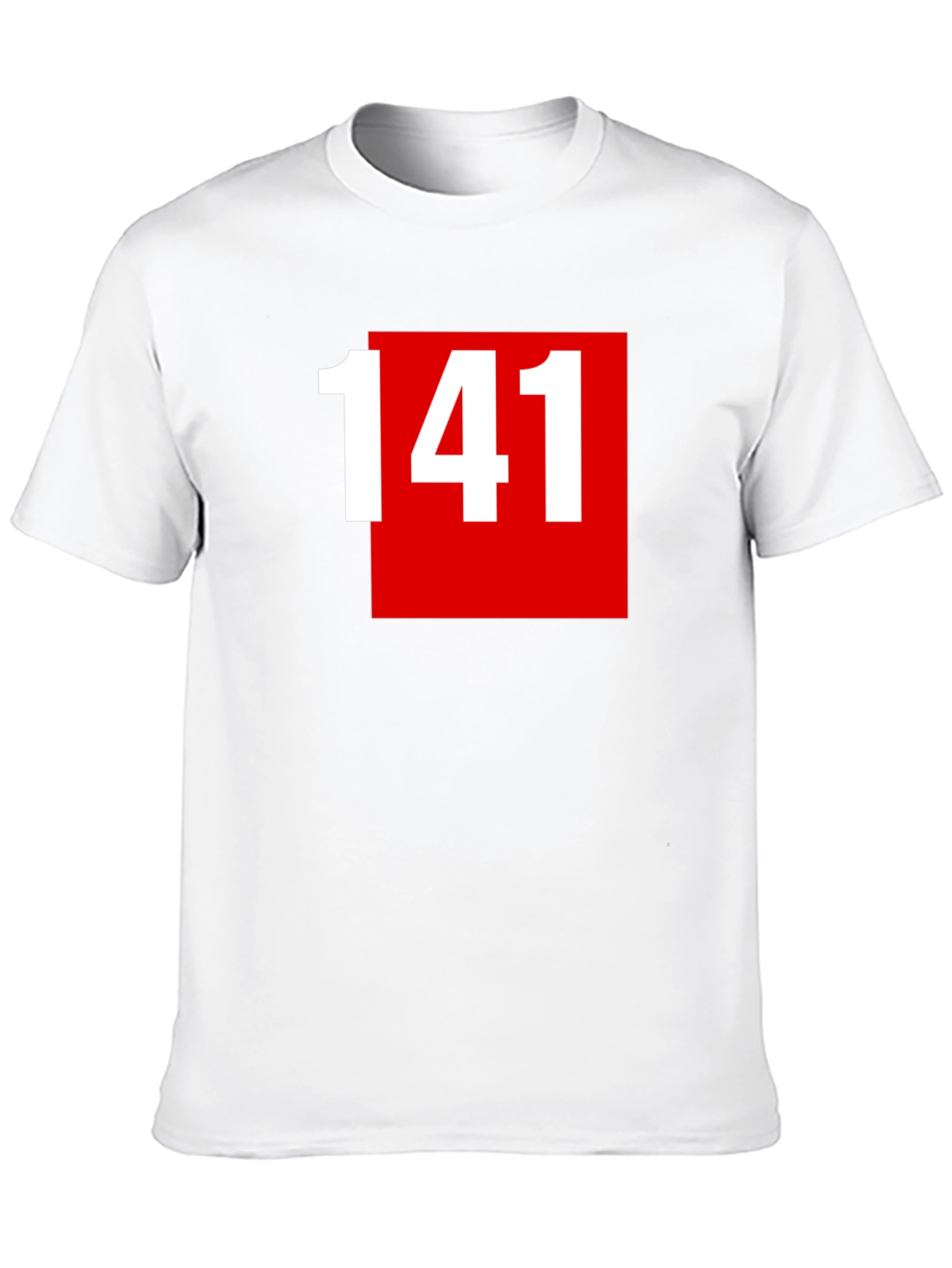 141 Graphic Tee - Bold Red Square