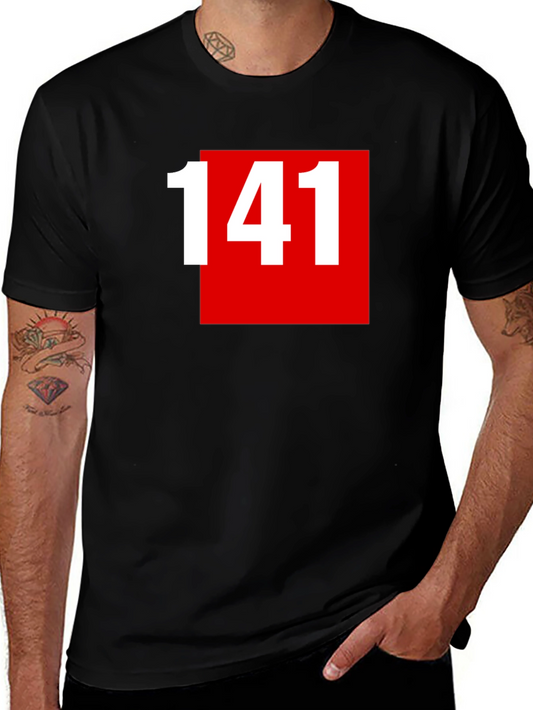 141 Graphic Tee - Bold Red Square