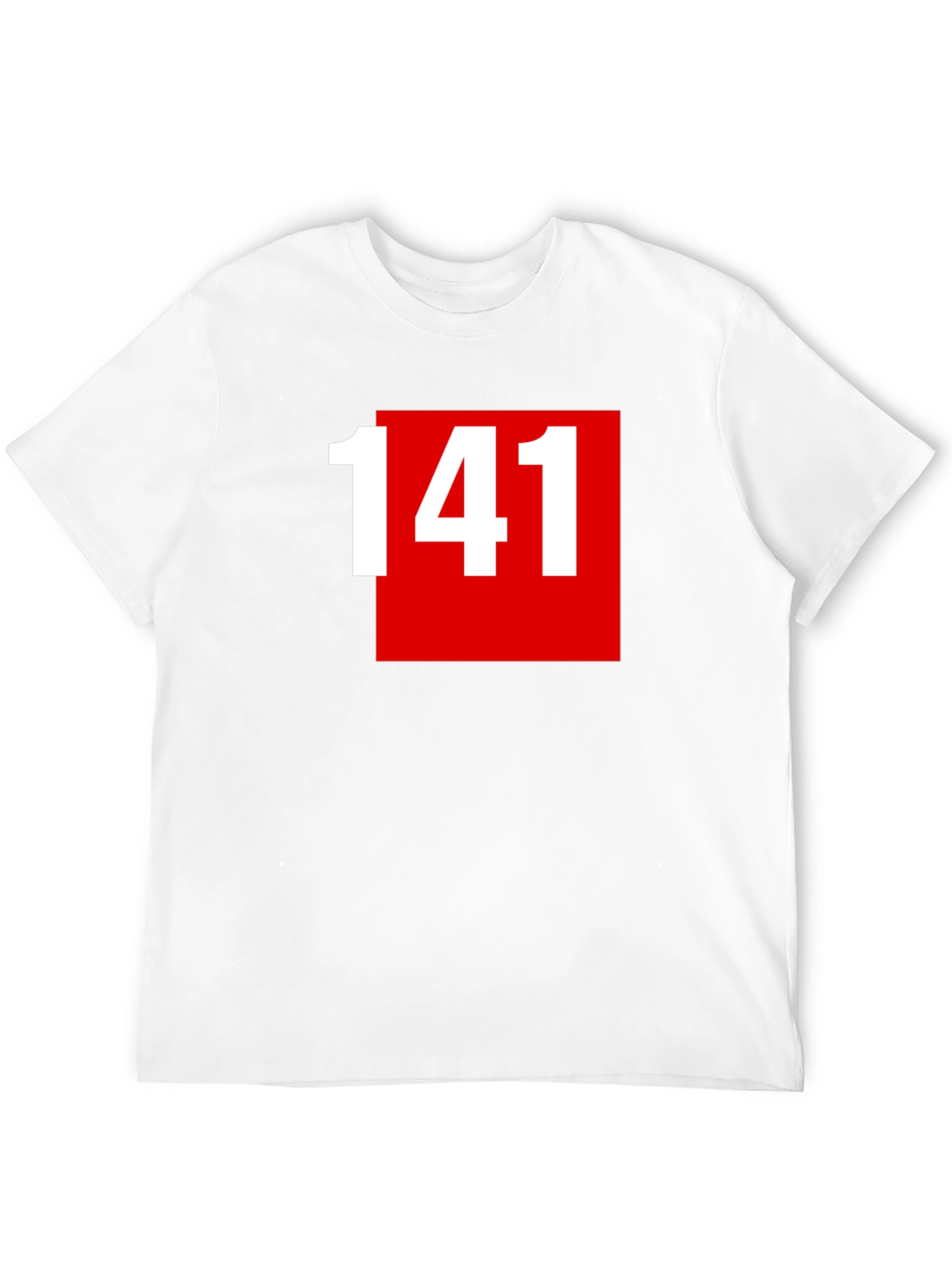 141 Graphic Tee - Bold Red Square