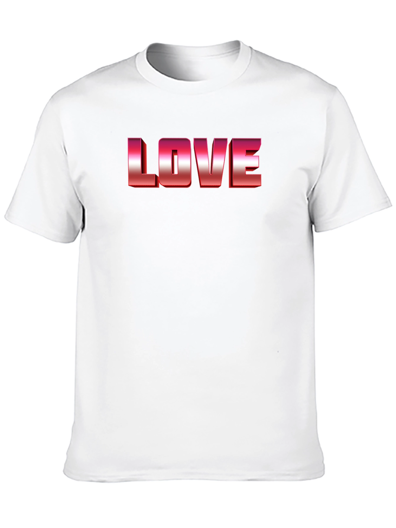 Love T-Shirt - Gradient Red Graphic Print