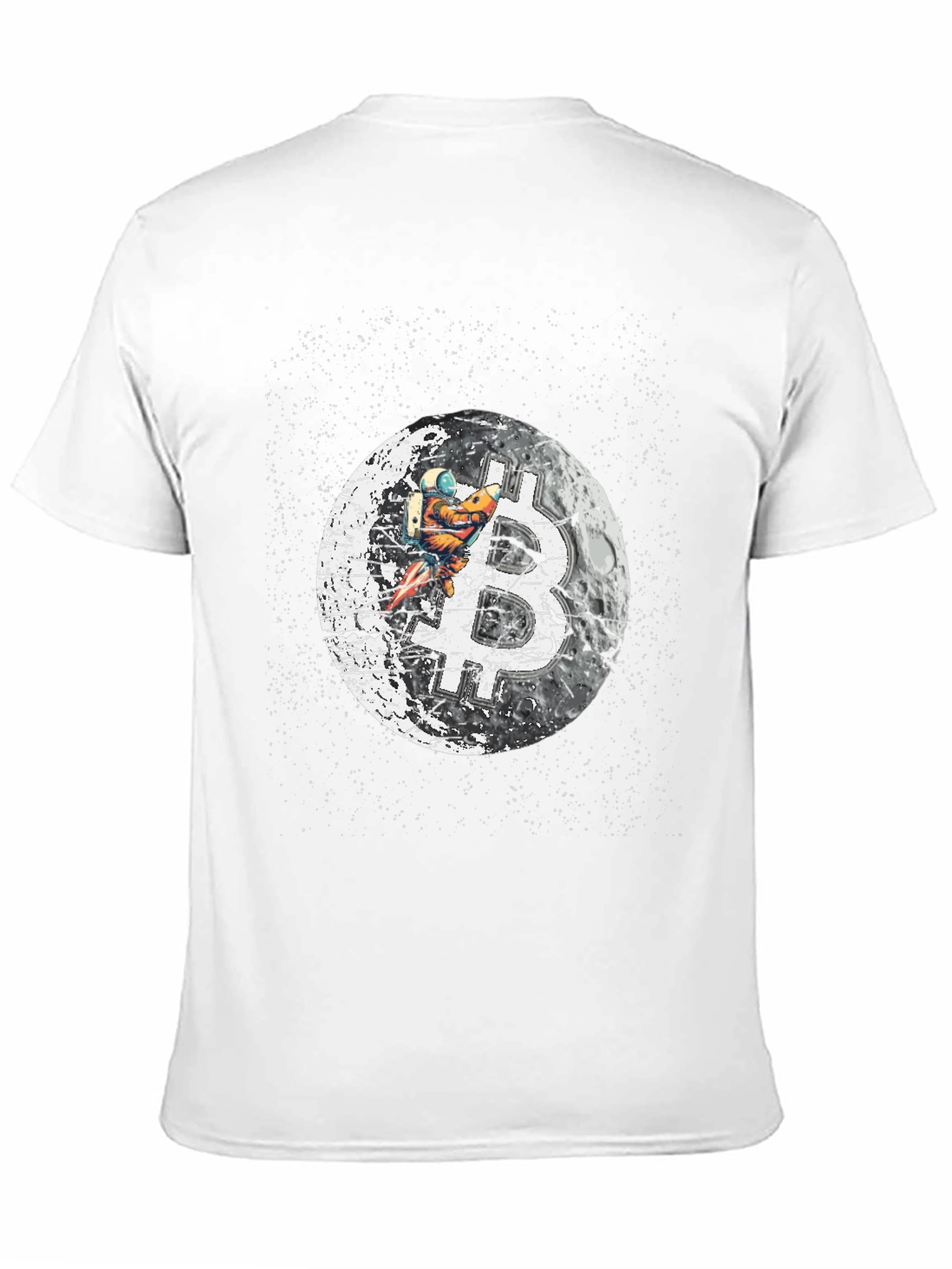 Bitcoin Moon Landing Black T-Shirt