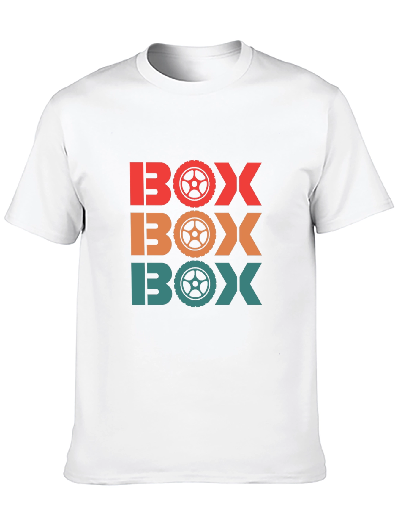 Mens BOX Racing Wheel T-Shirt - Black