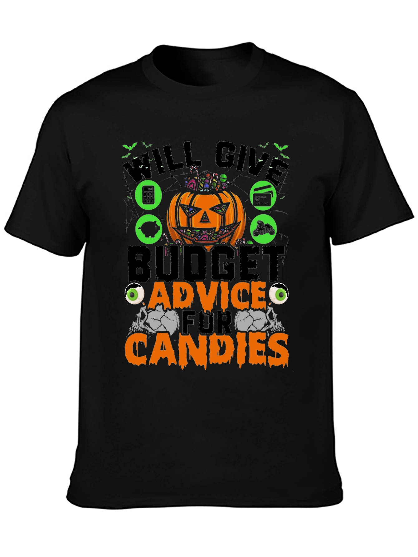 Budget Advice for Candies Halloween Black T-Shirt
