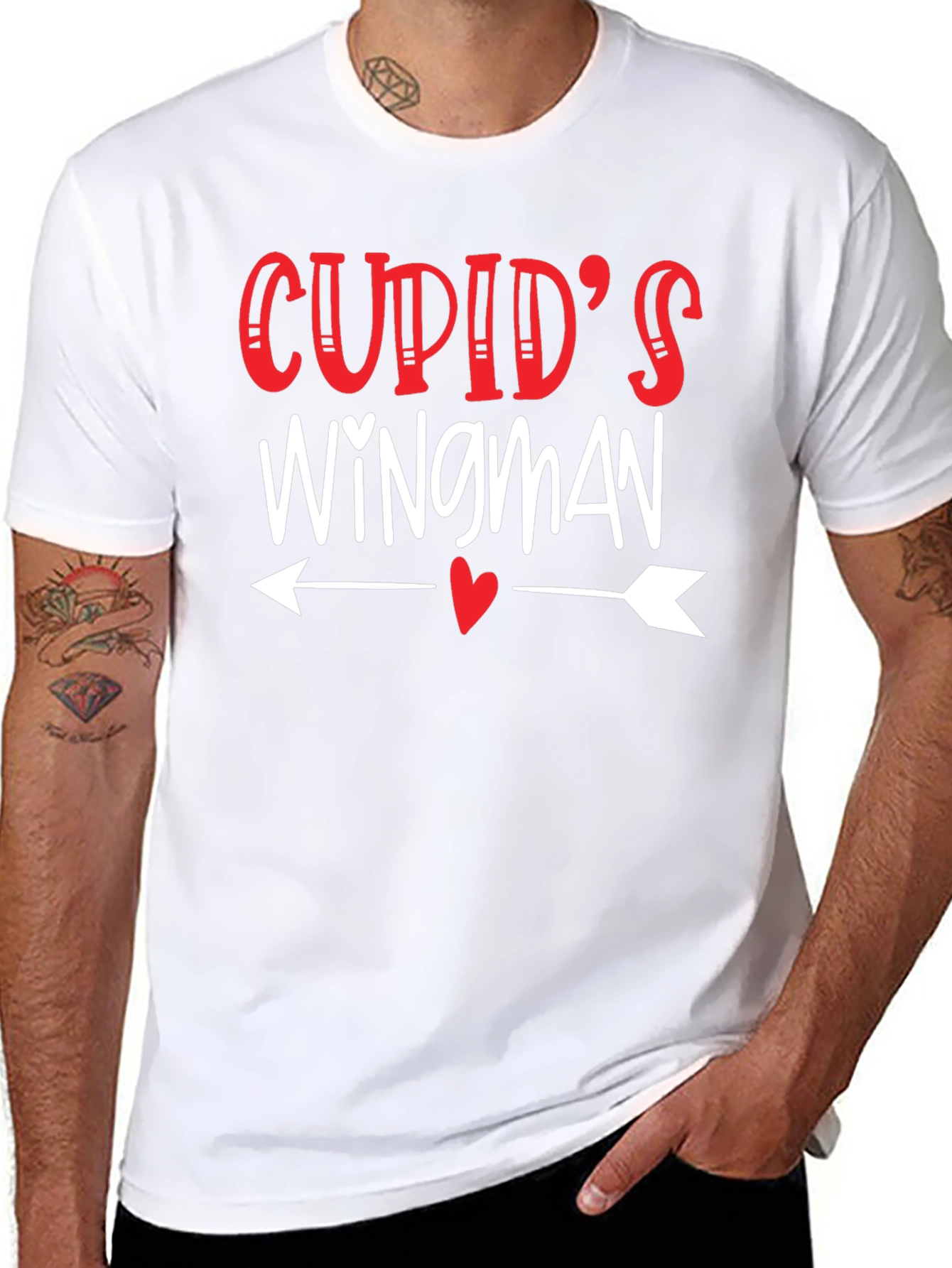 Cupids Wingman Valentines Day T-Shirt