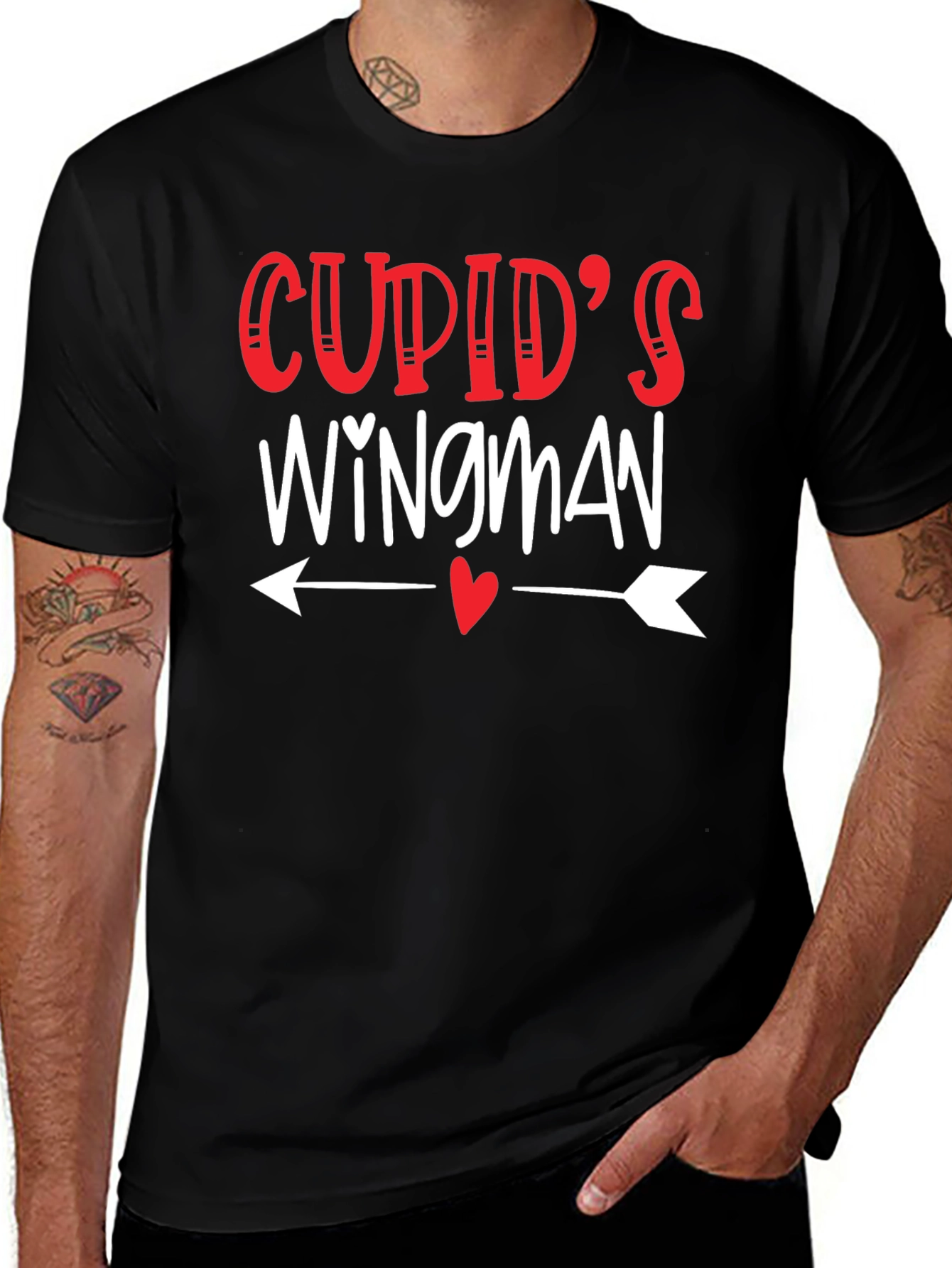 Cupids Wingman Valentines Day T-Shirt