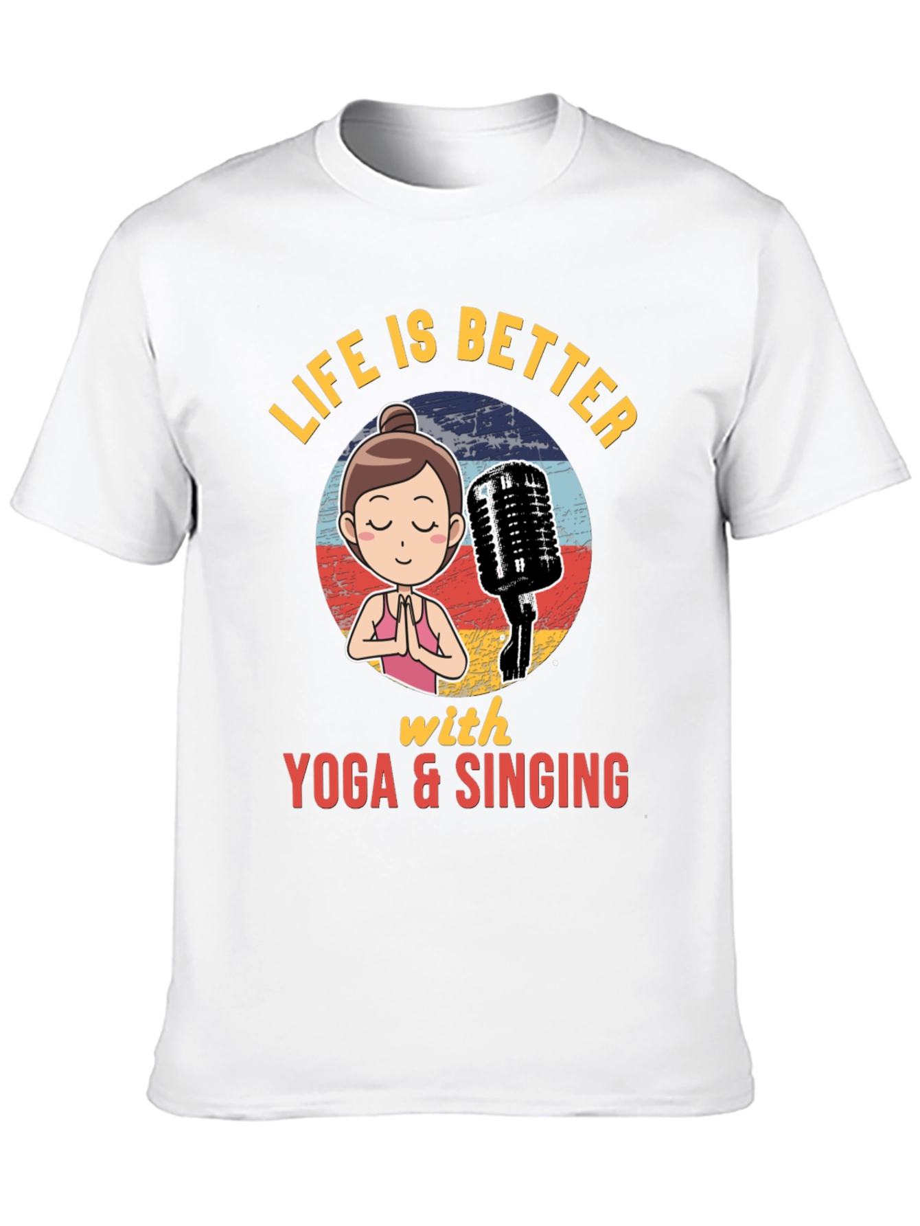 Yoga & Singing Graphic T-Shirt - Relaxing and Fun!