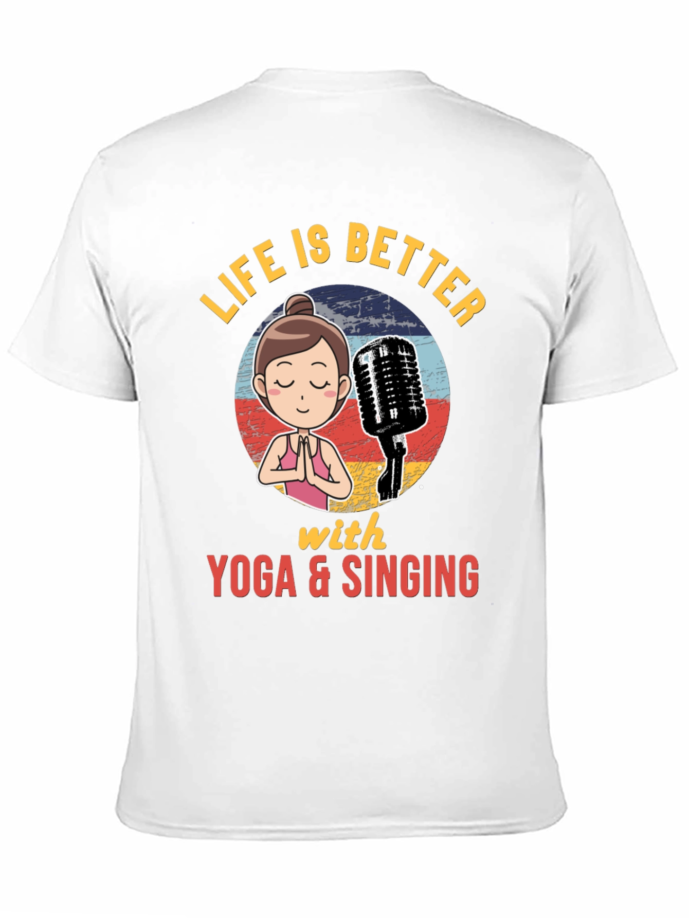 Yoga & Singing Graphic T-Shirt - Relaxing and Fun!