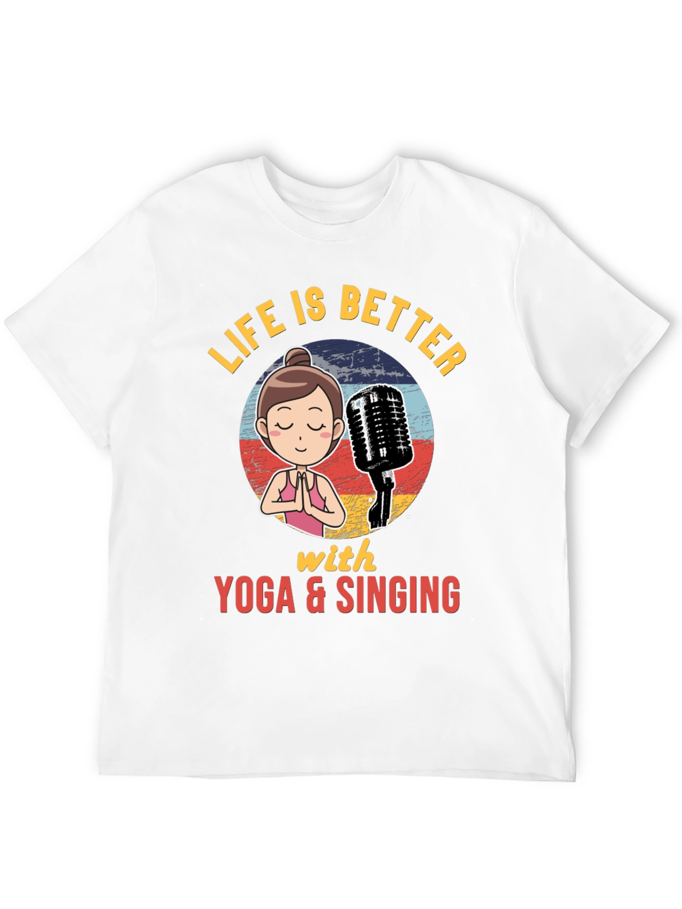 Yoga & Singing Graphic T-Shirt - Relaxing and Fun!