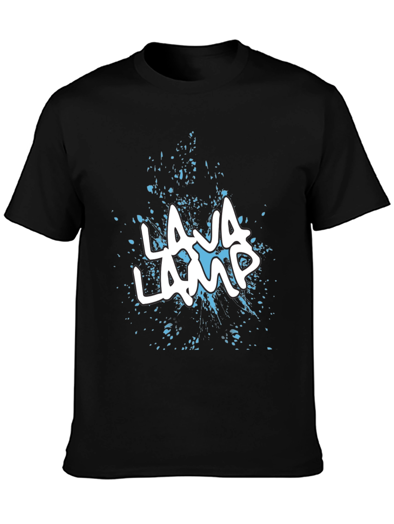 Lava Lamp Graphic Print Black T-Shirt