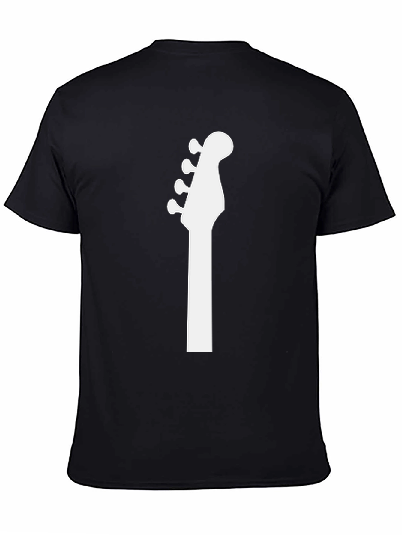 Bass Guitar Headstock Graphic Tee - Black
