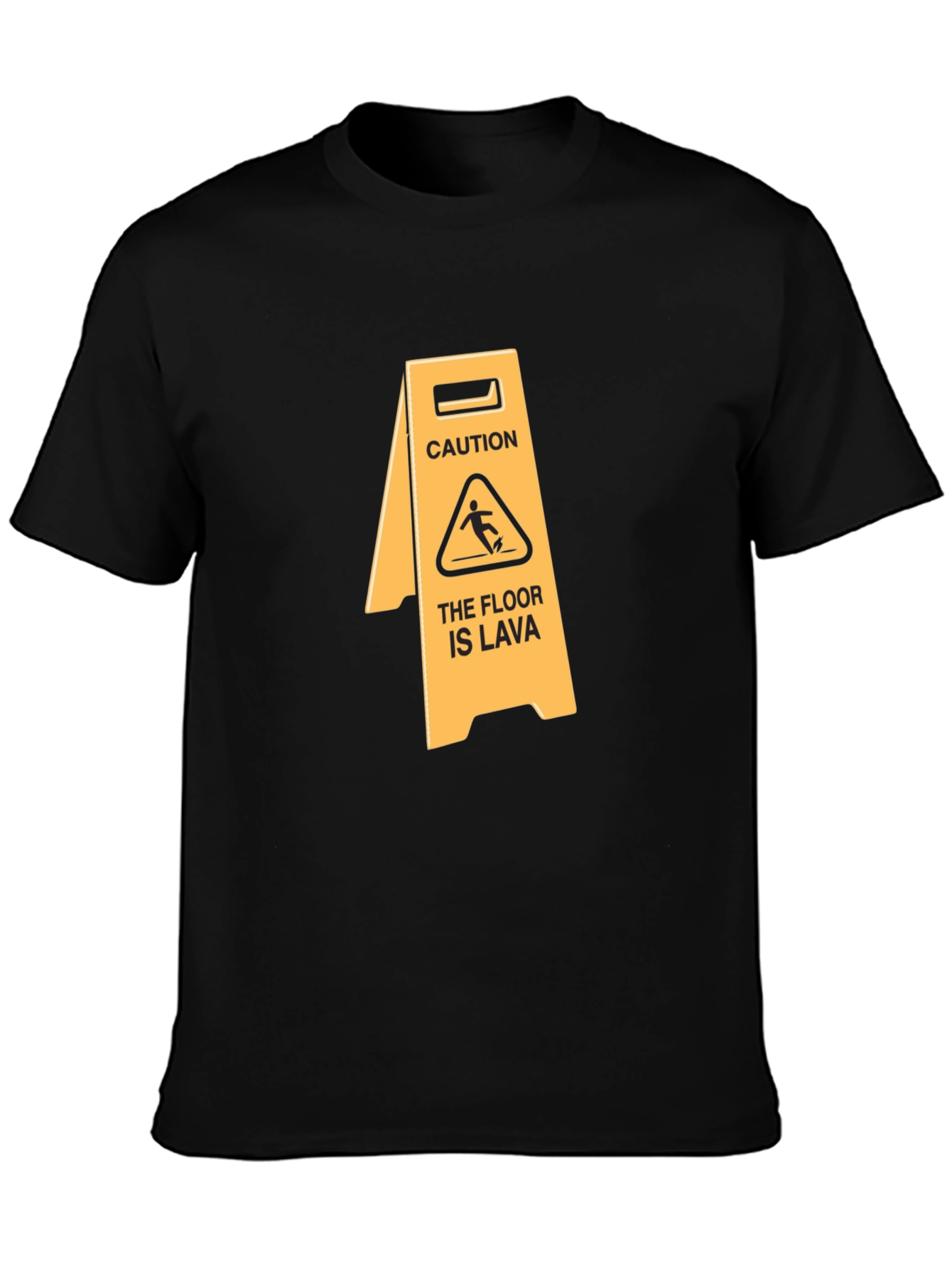 Caution The Floor Is Lava Funny Graphic T-Shirt