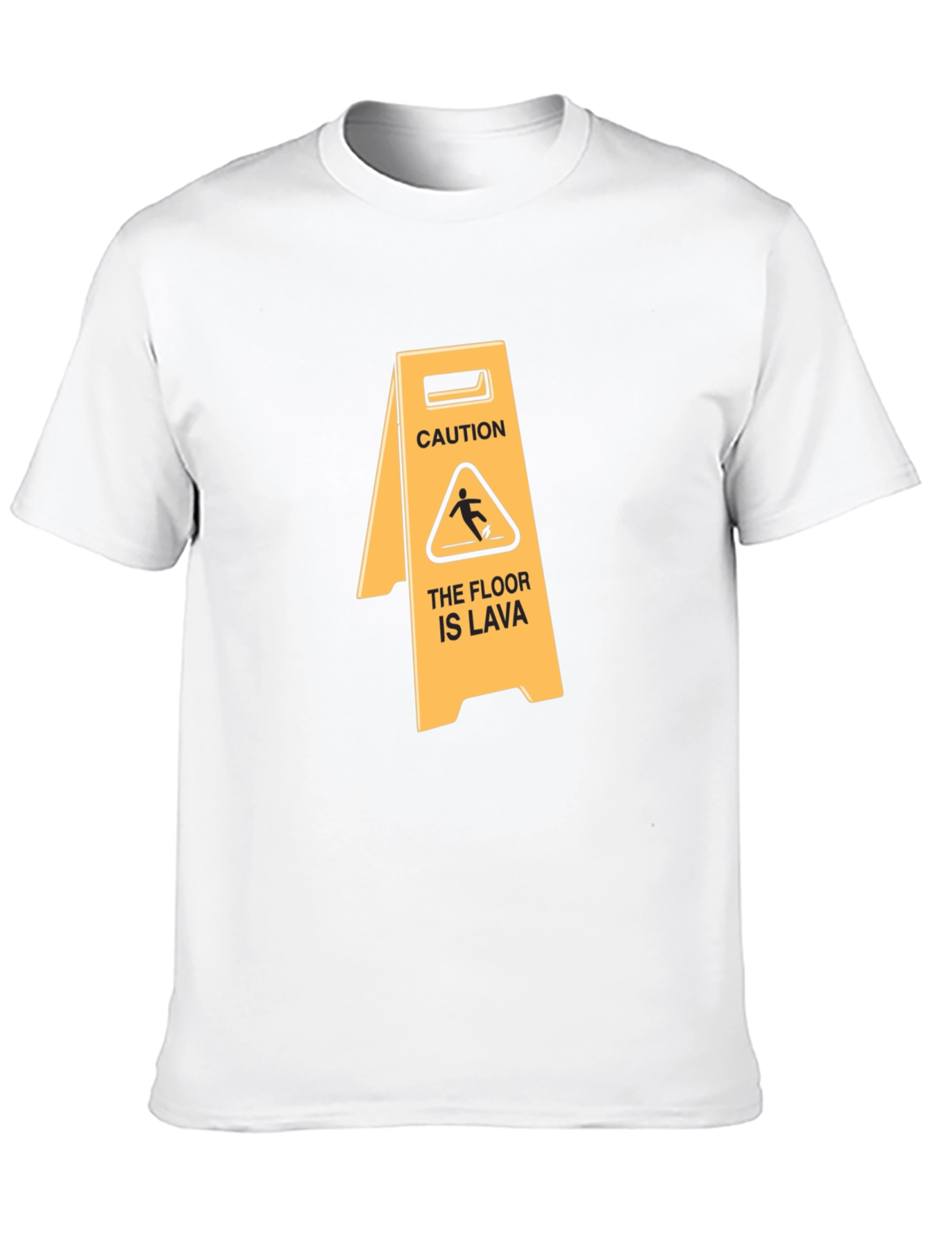 Caution The Floor Is Lava Funny Graphic T-Shirt