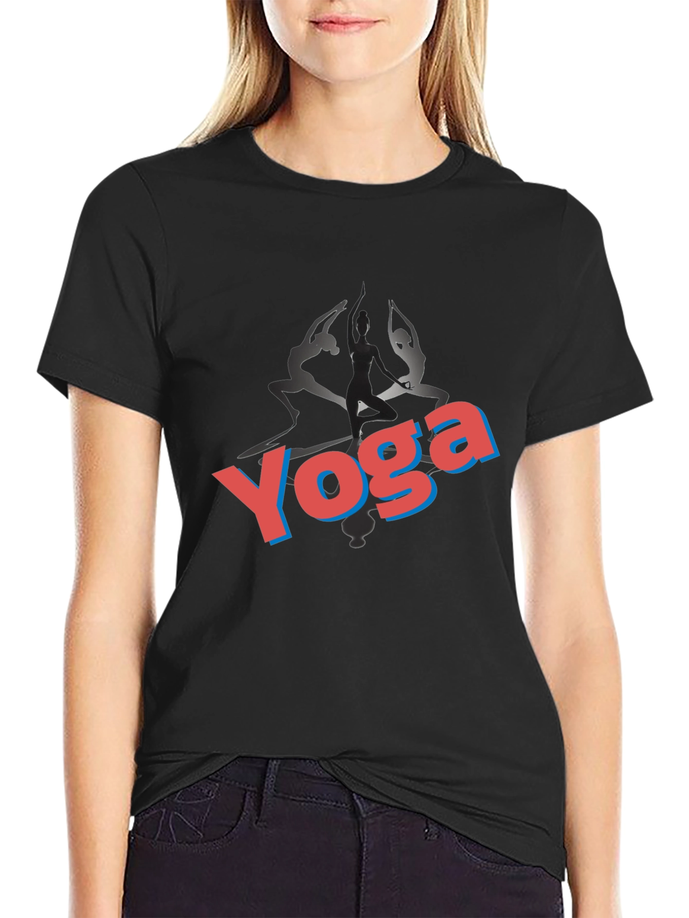 Yoga Graphic Print T-Shirt | Cotton Blend Tee