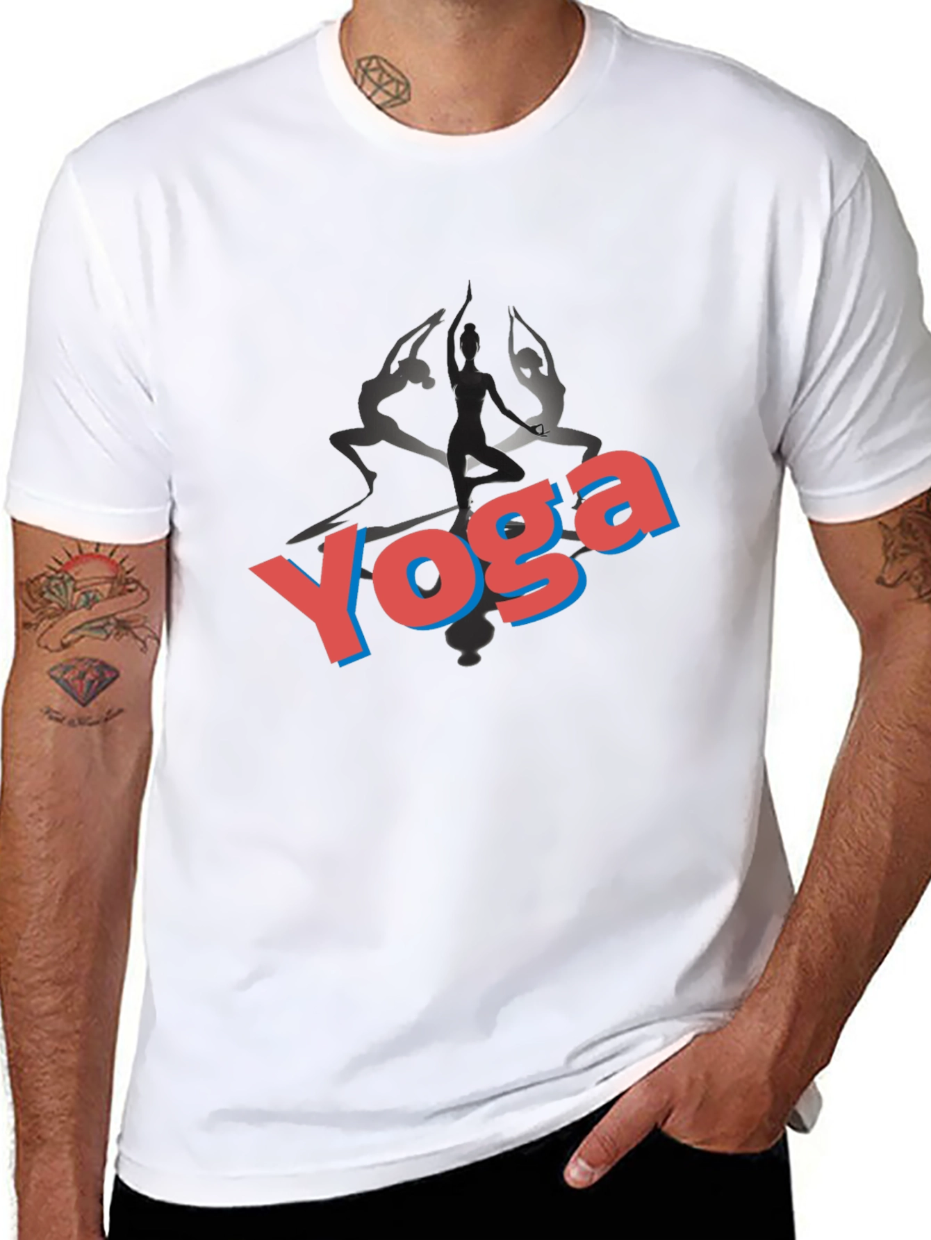 Yoga Graphic Print T-Shirt | Cotton Blend Tee