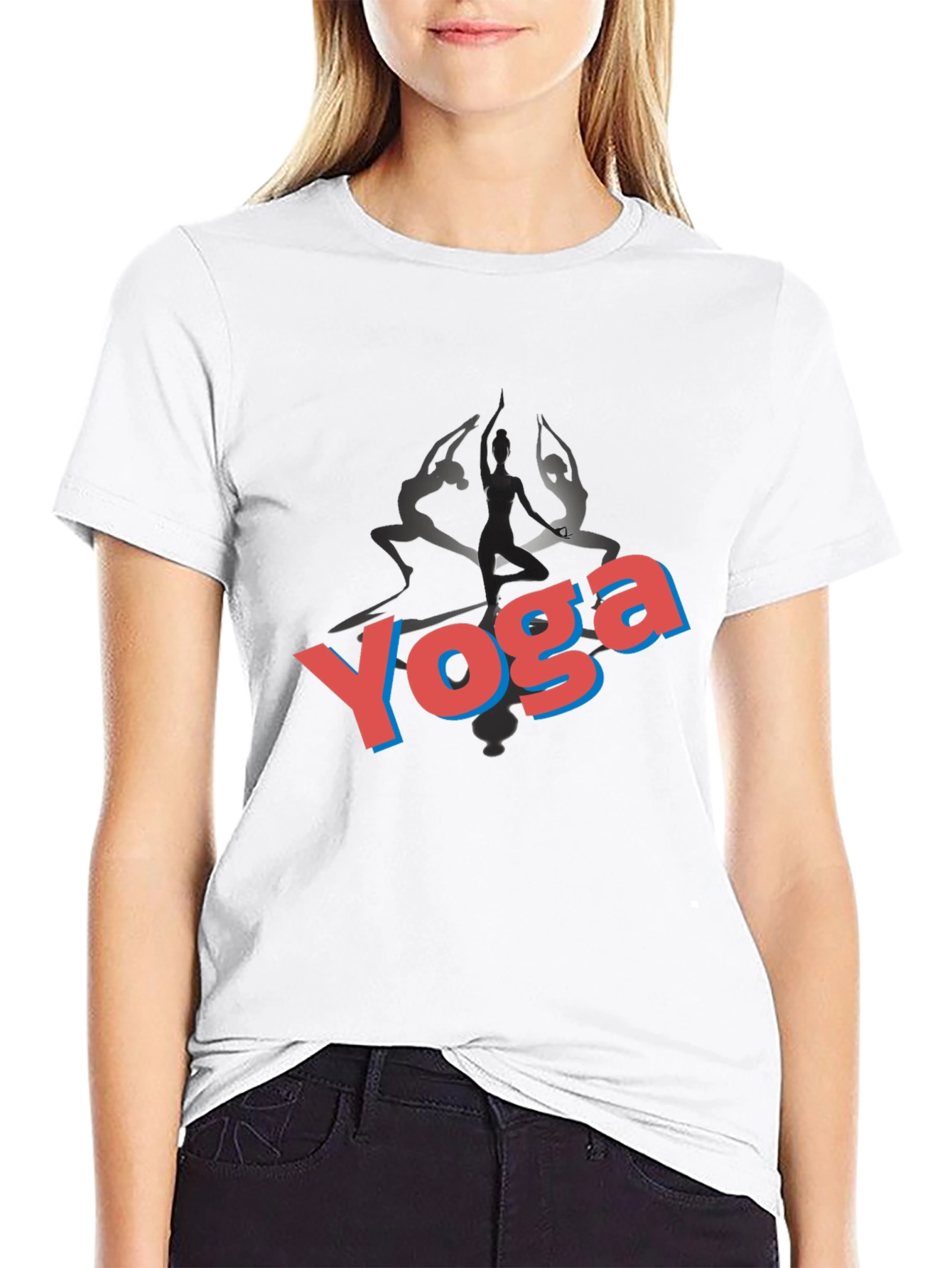 Yoga Graphic Print T-Shirt | Cotton Blend Tee