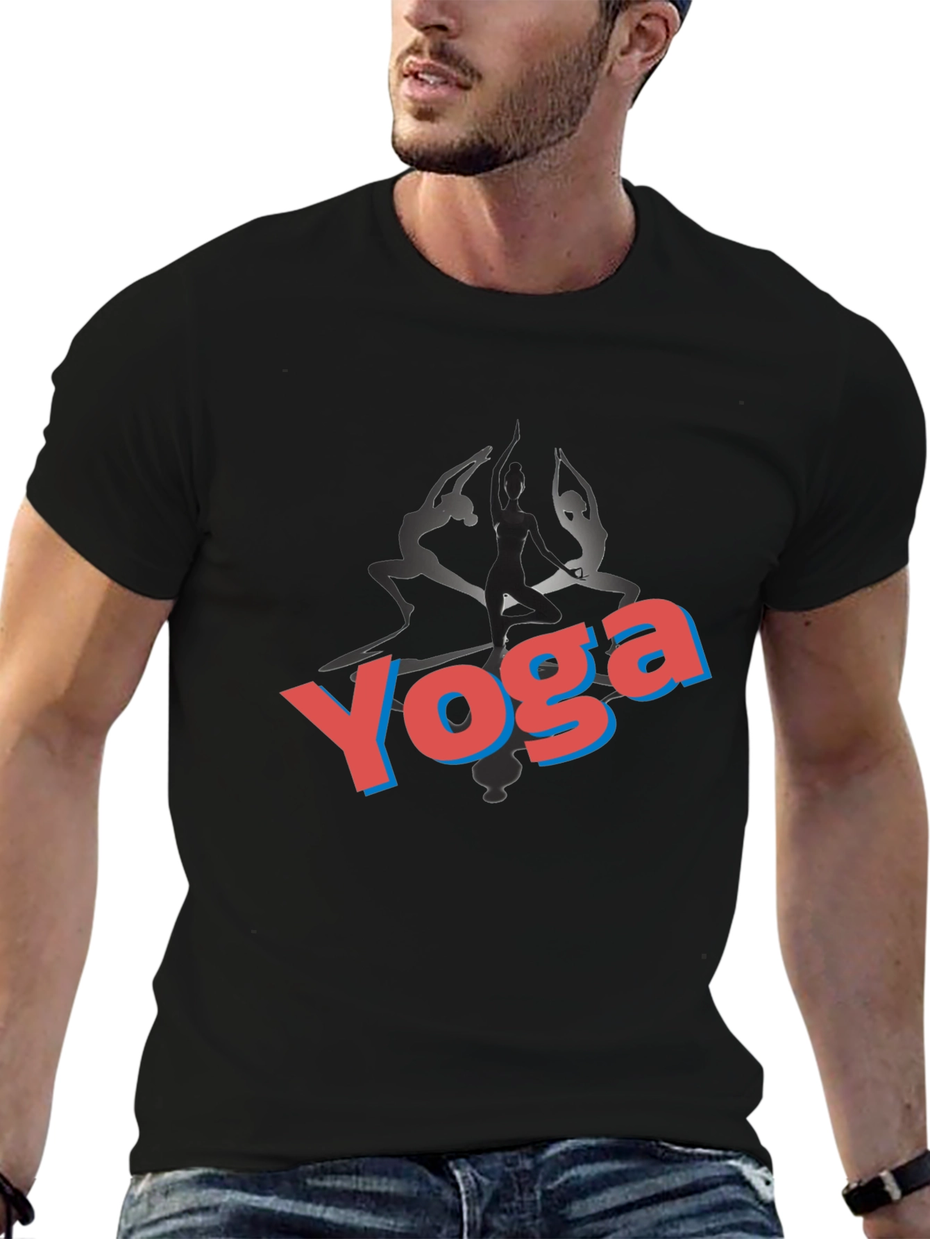 Yoga Graphic Print T-Shirt | Cotton Blend Tee