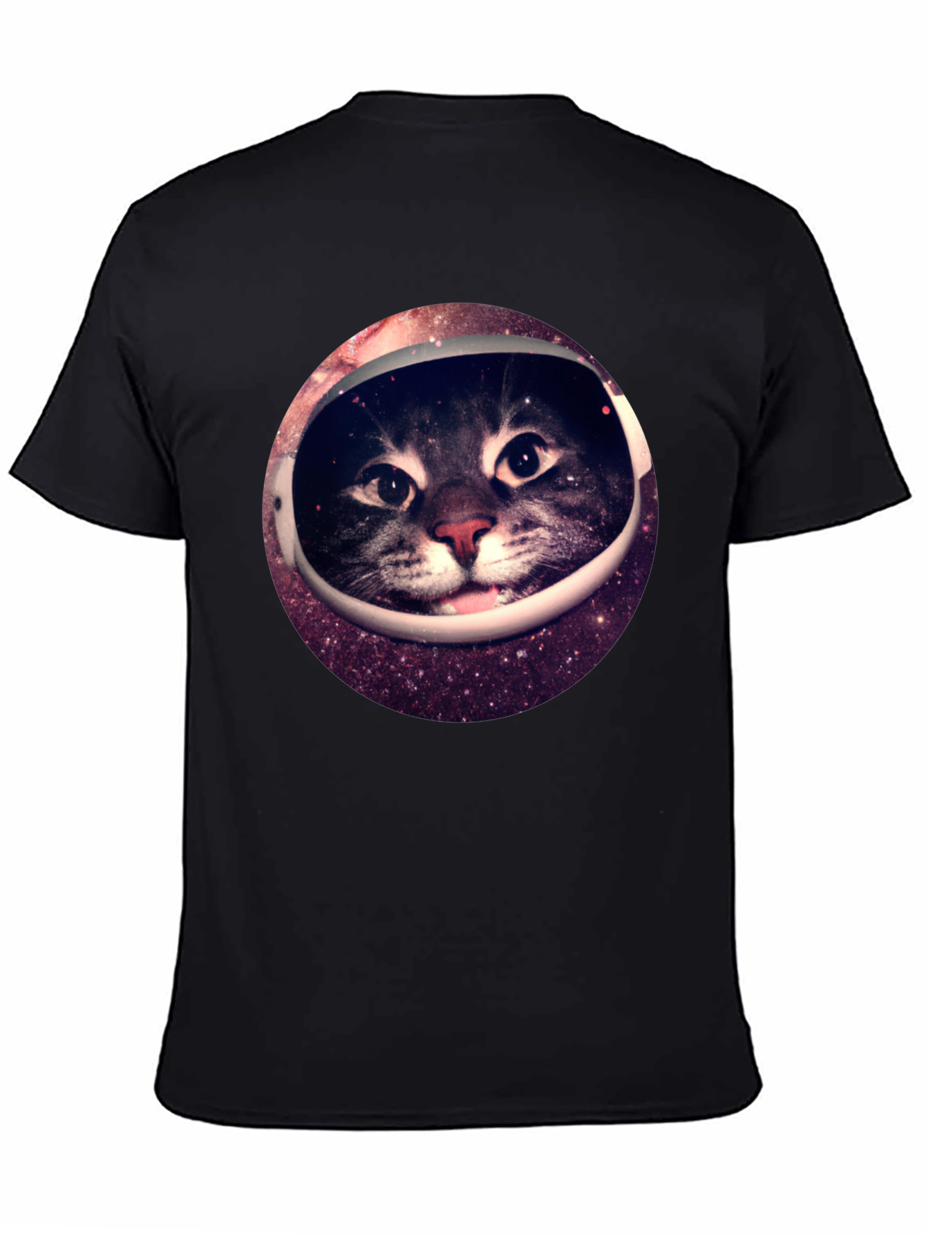 Space Cat Black T-Shirt