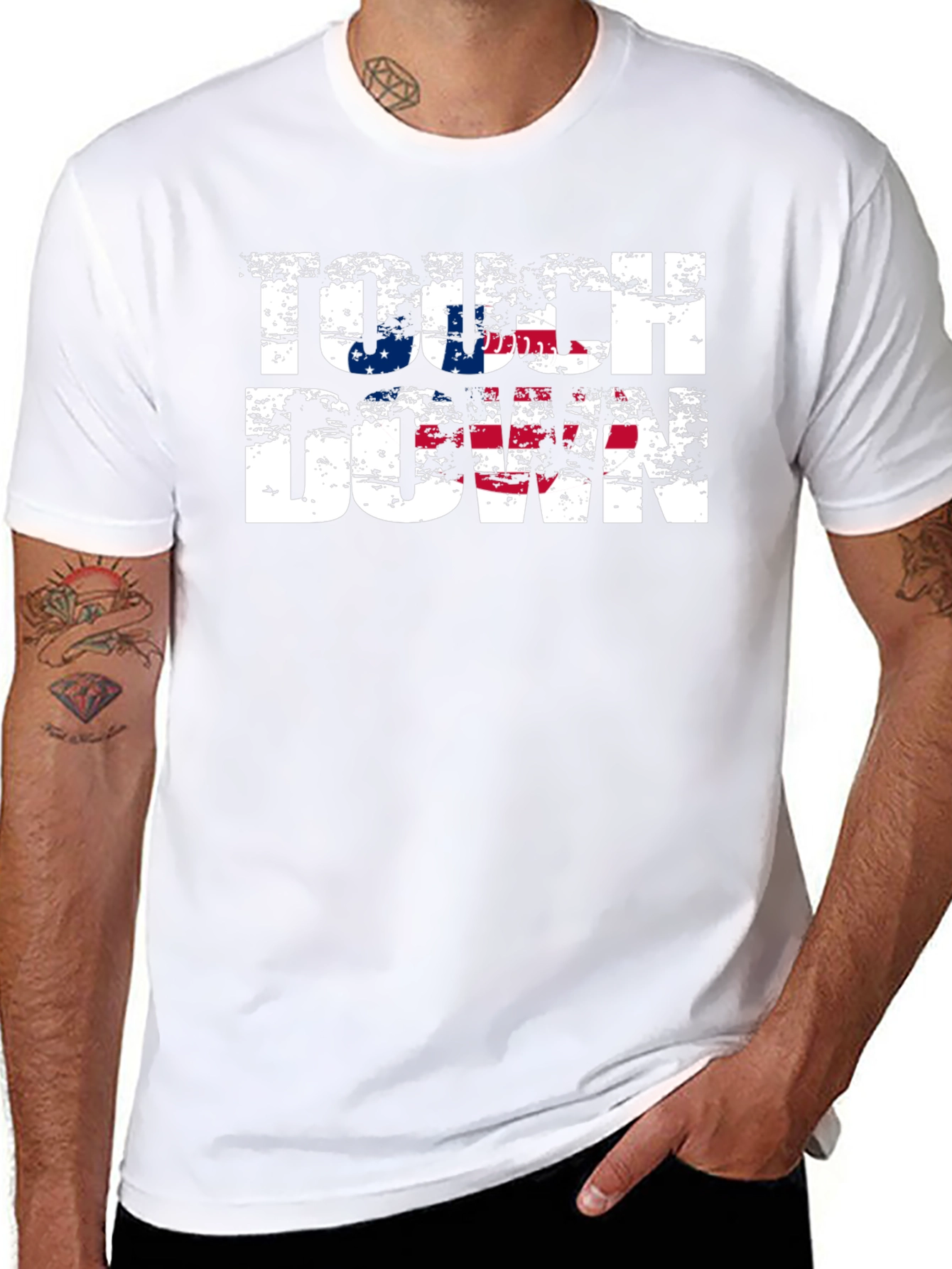 Touchdown T-Shirt - American Flag Design