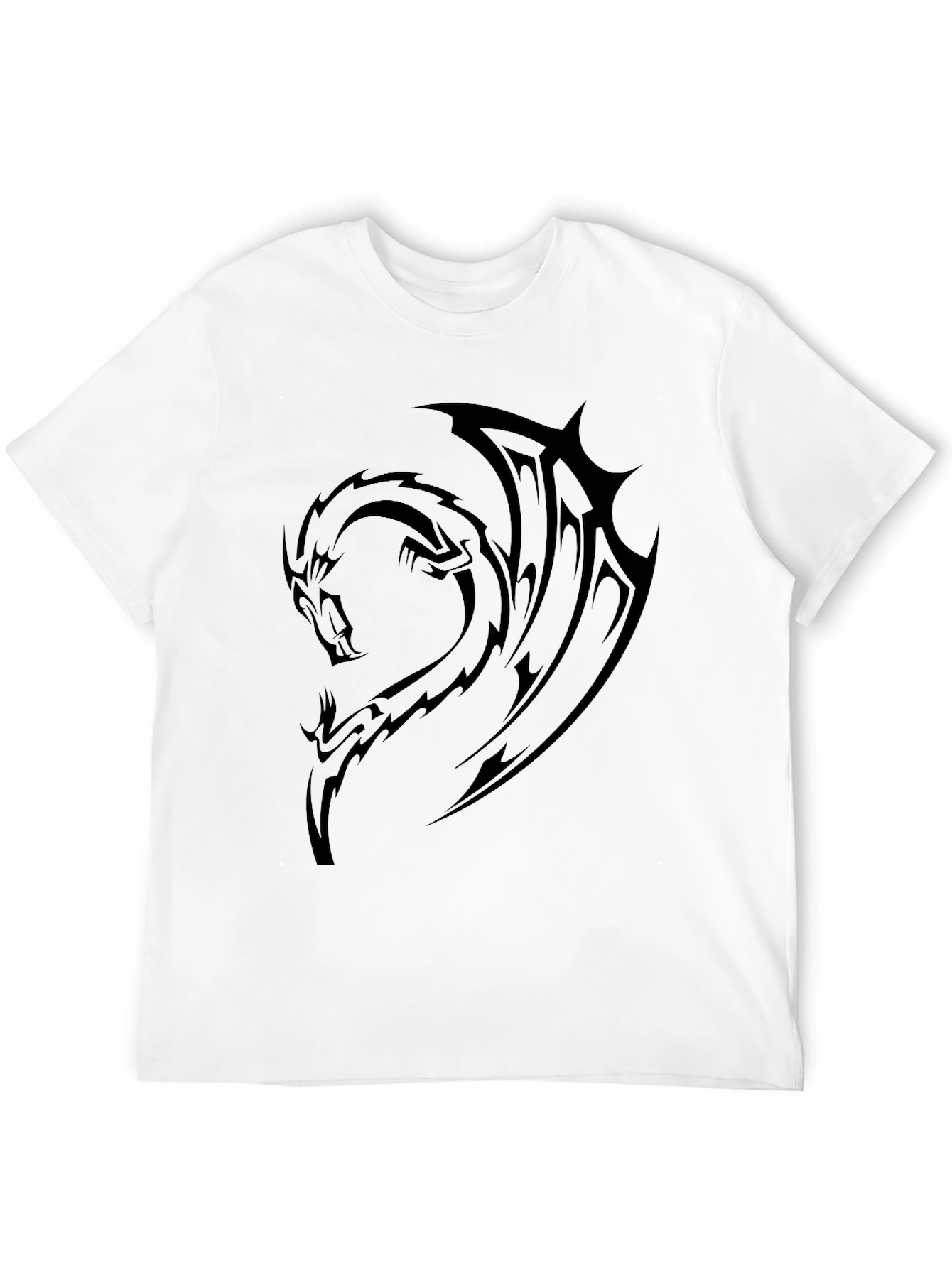Mens Black Dragon Graphic T-Shirt