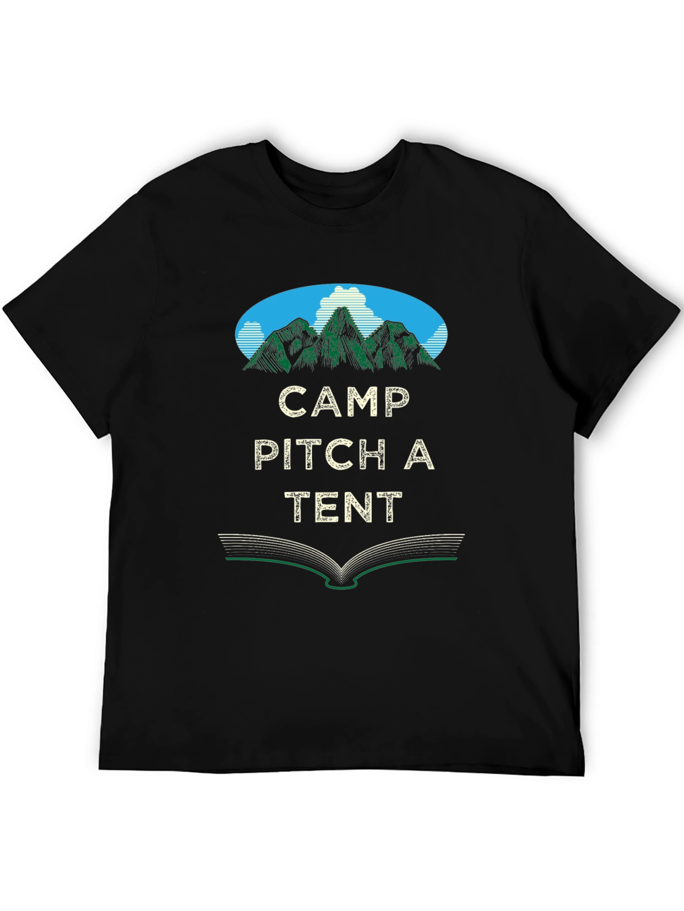 Camp Pitch a Tent Graphic Tee - Adventure Awaits!