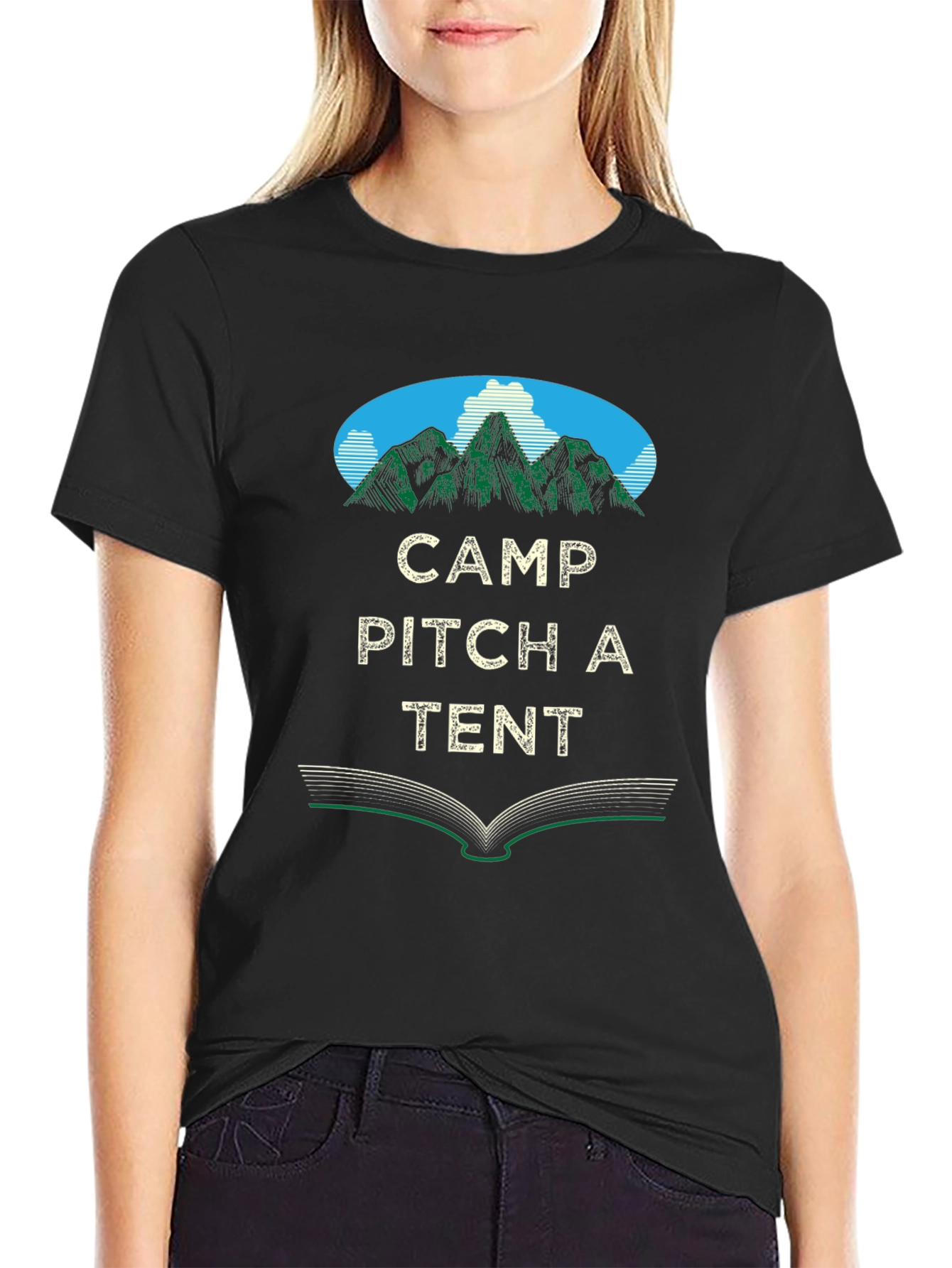 Camp Pitch a Tent Graphic Tee - Adventure Awaits!