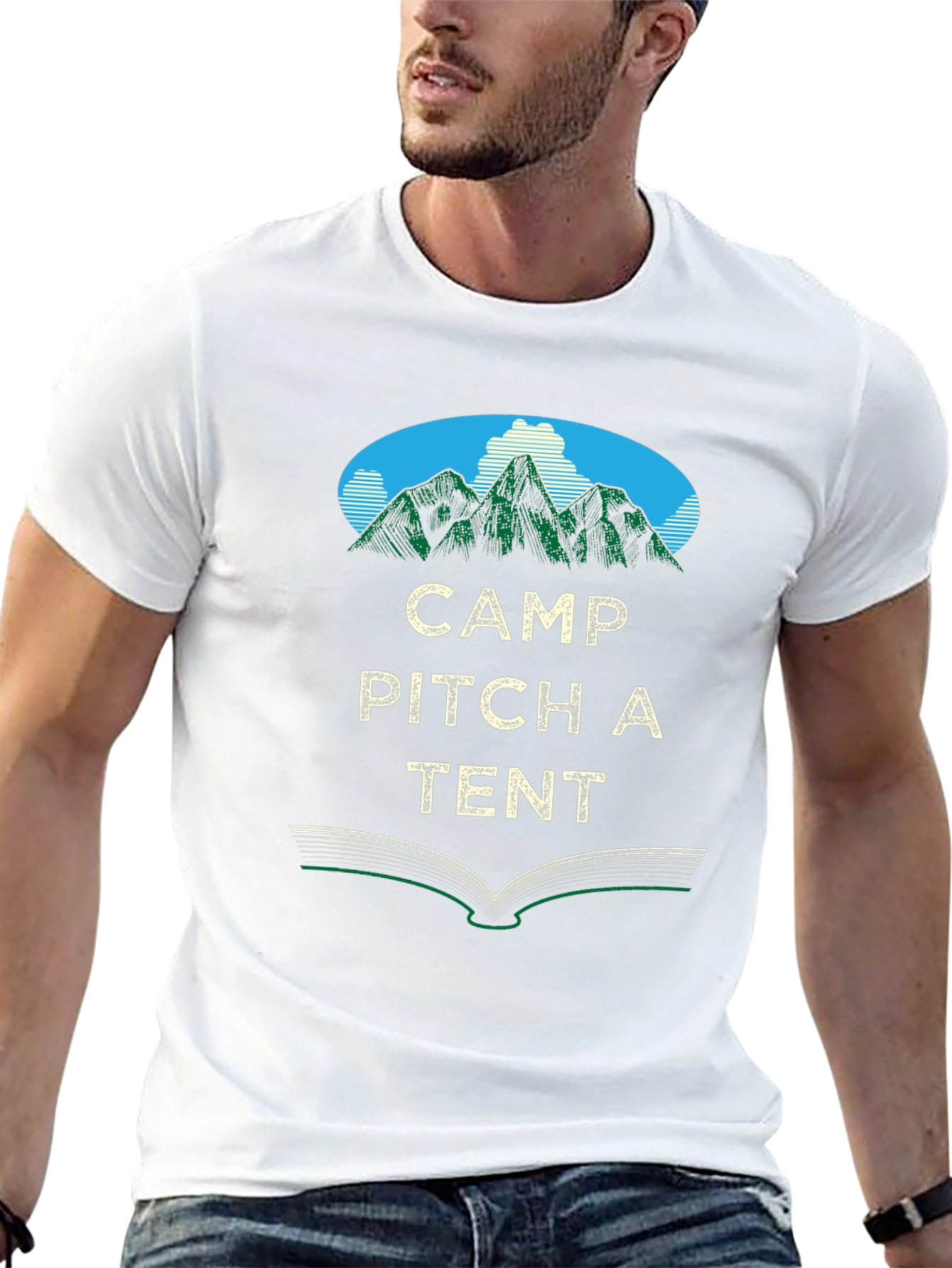 Camp Pitch a Tent Graphic Tee - Adventure Awaits!