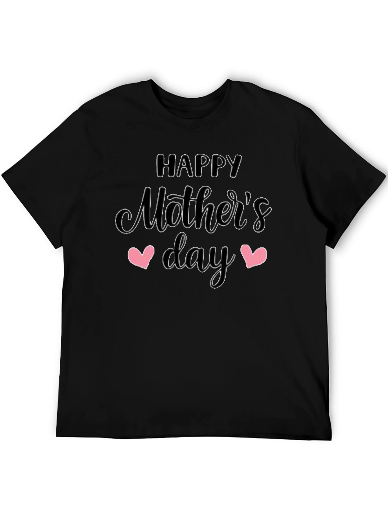 Happy Mothers Day T-Shirt - Black