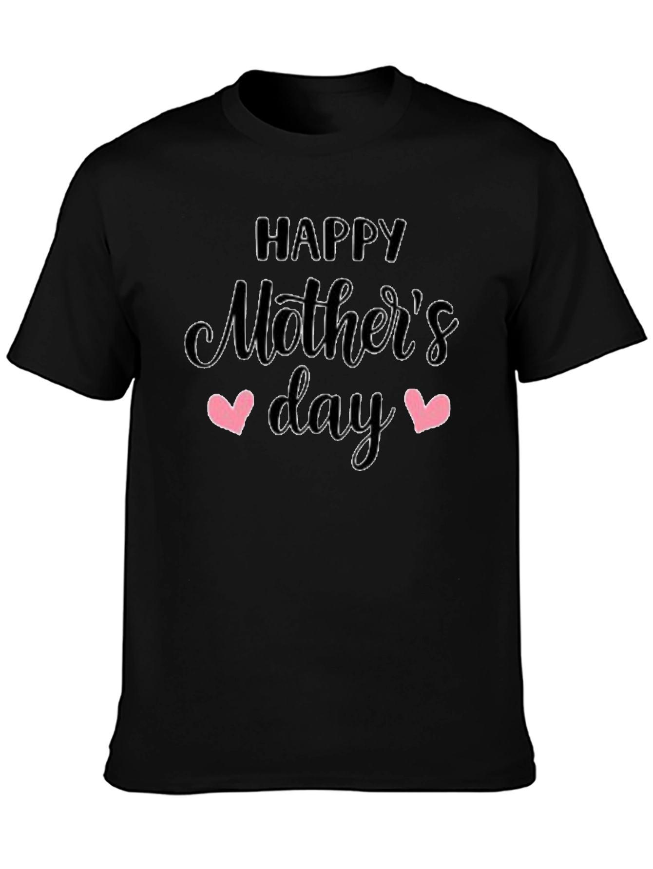 Happy Mothers Day T-Shirt - Black