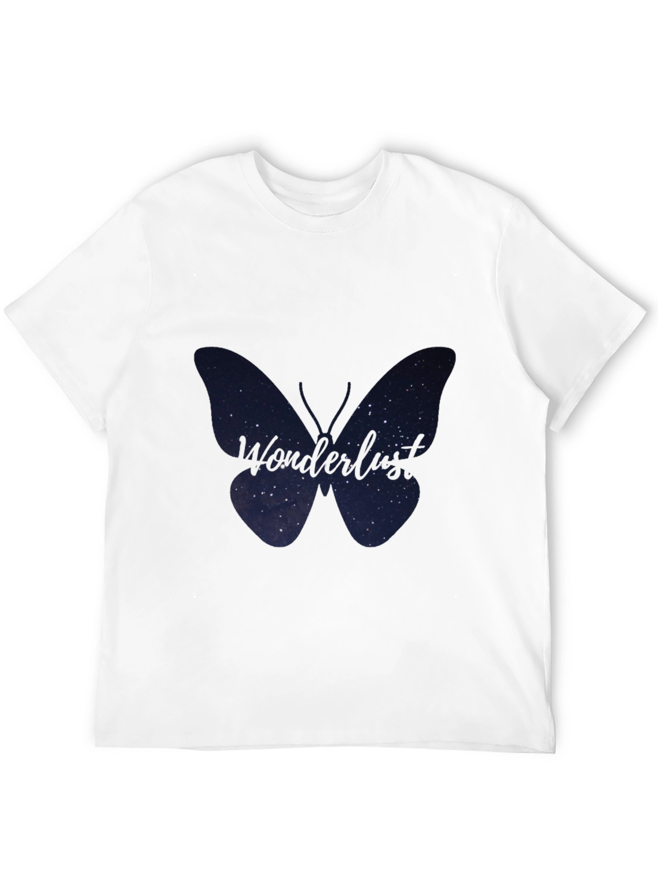 Wonderlust Butterfly Graphic Tee - Soft Black Cotton