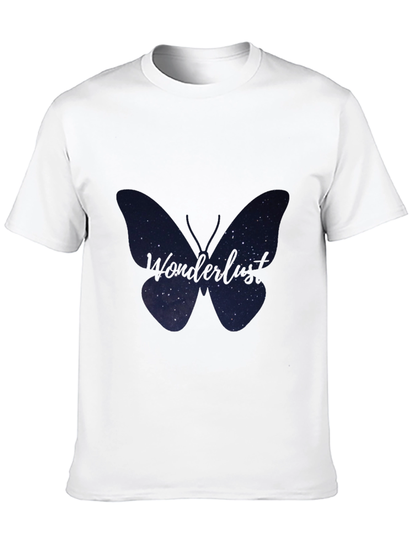 Wonderlust Butterfly Graphic Tee - Soft Black Cotton