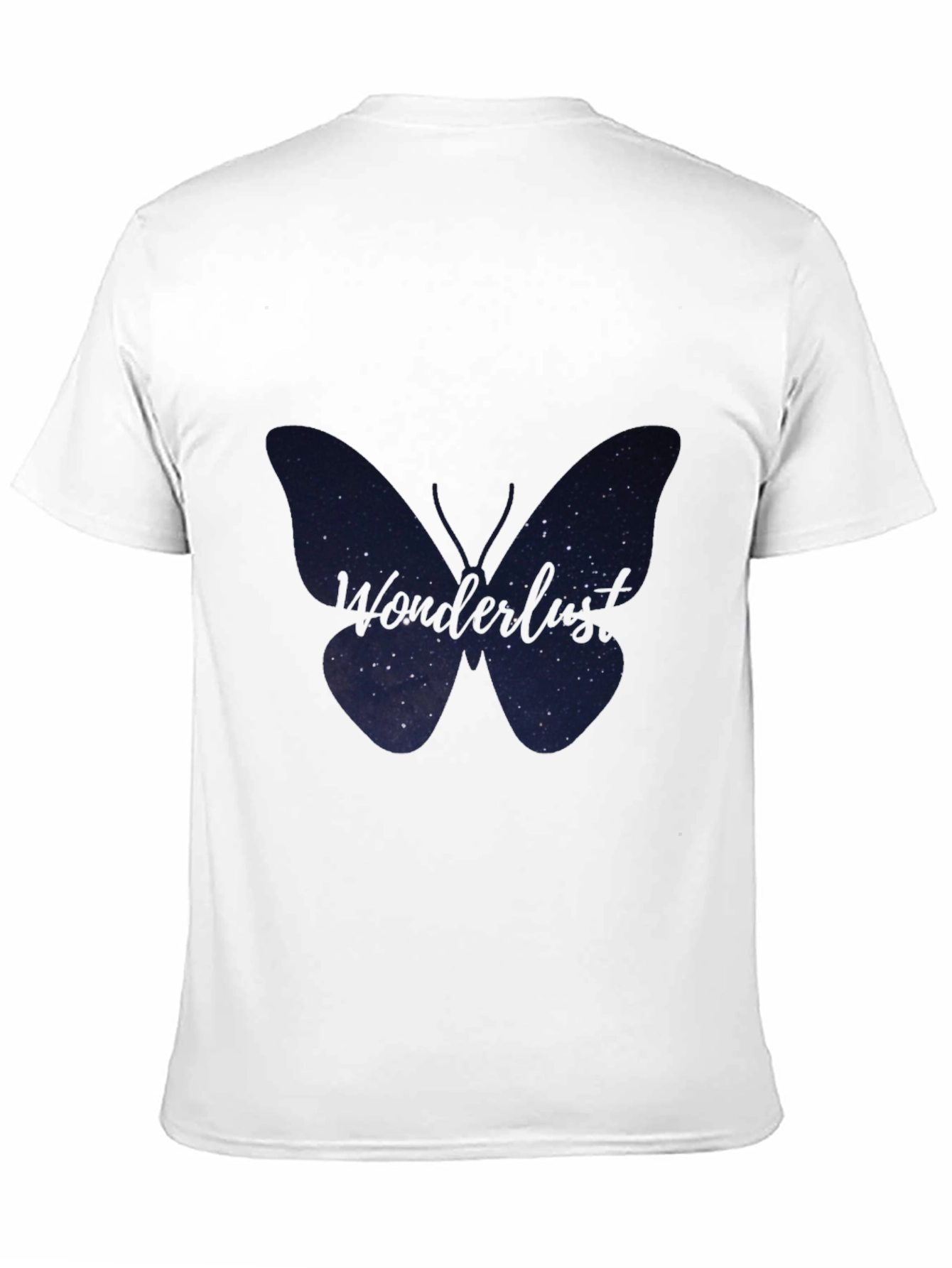 Wonderlust Butterfly Graphic Tee - Soft Black Cotton