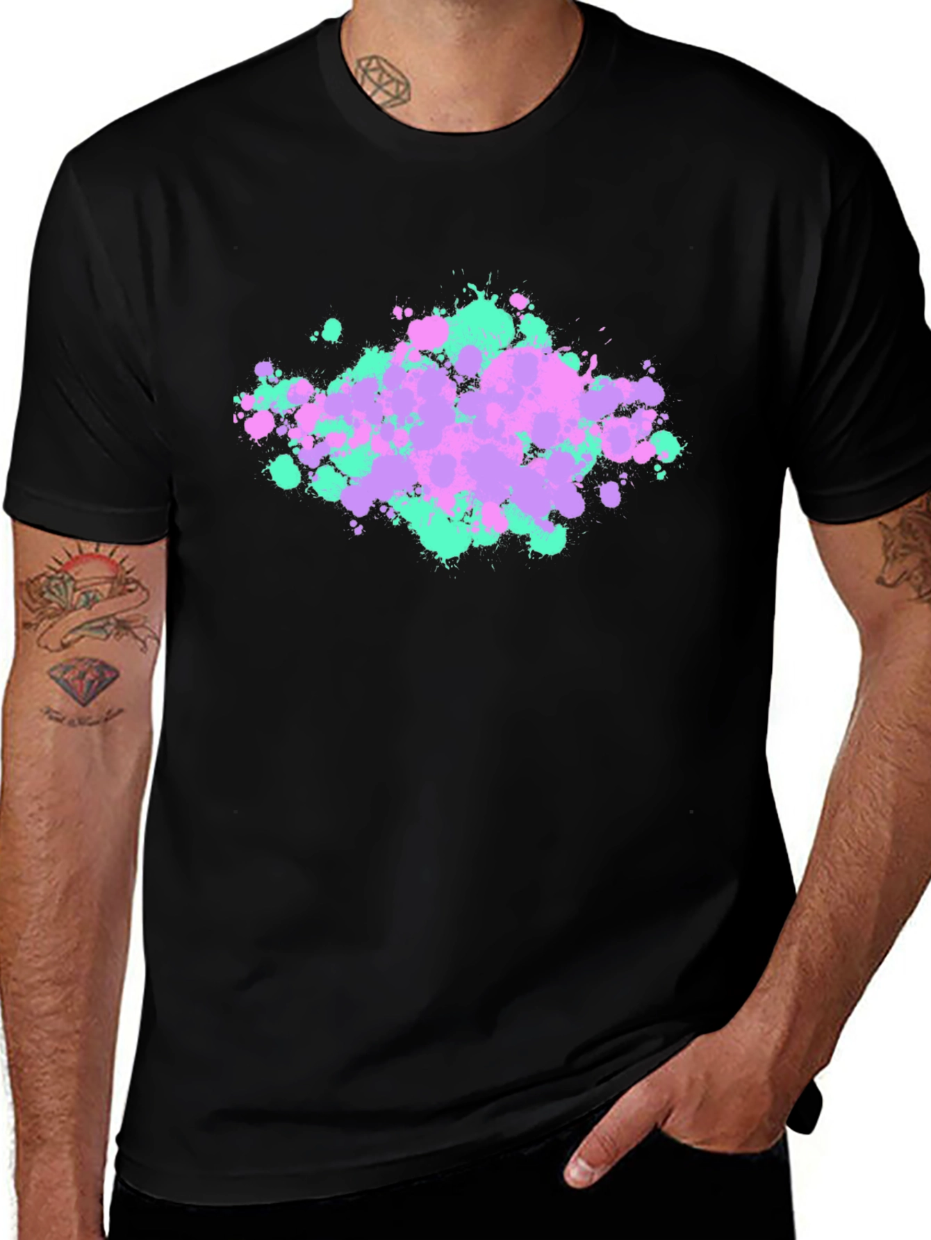 Abstract Paint Splatter T-Shirt