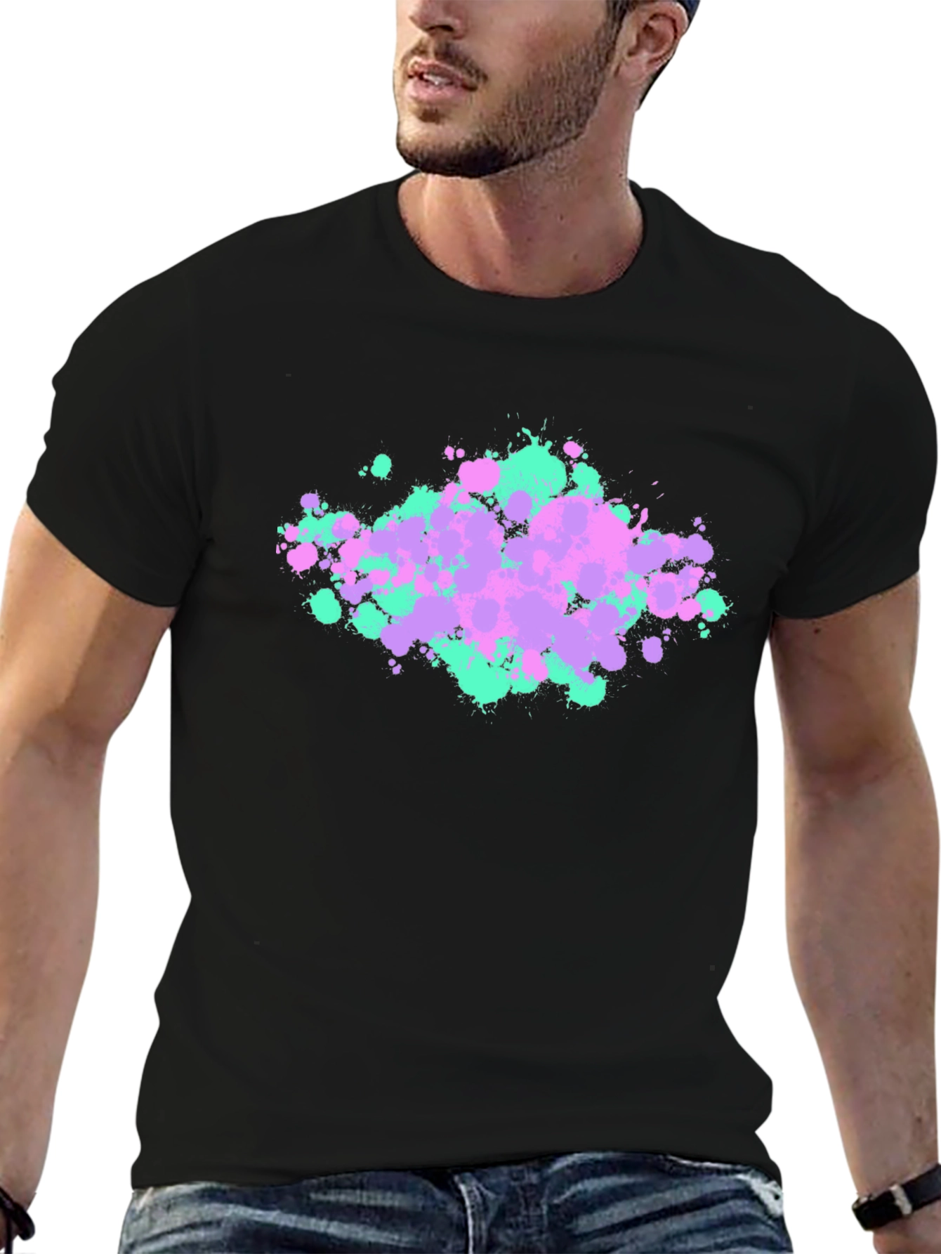 Abstract Paint Splatter T-Shirt