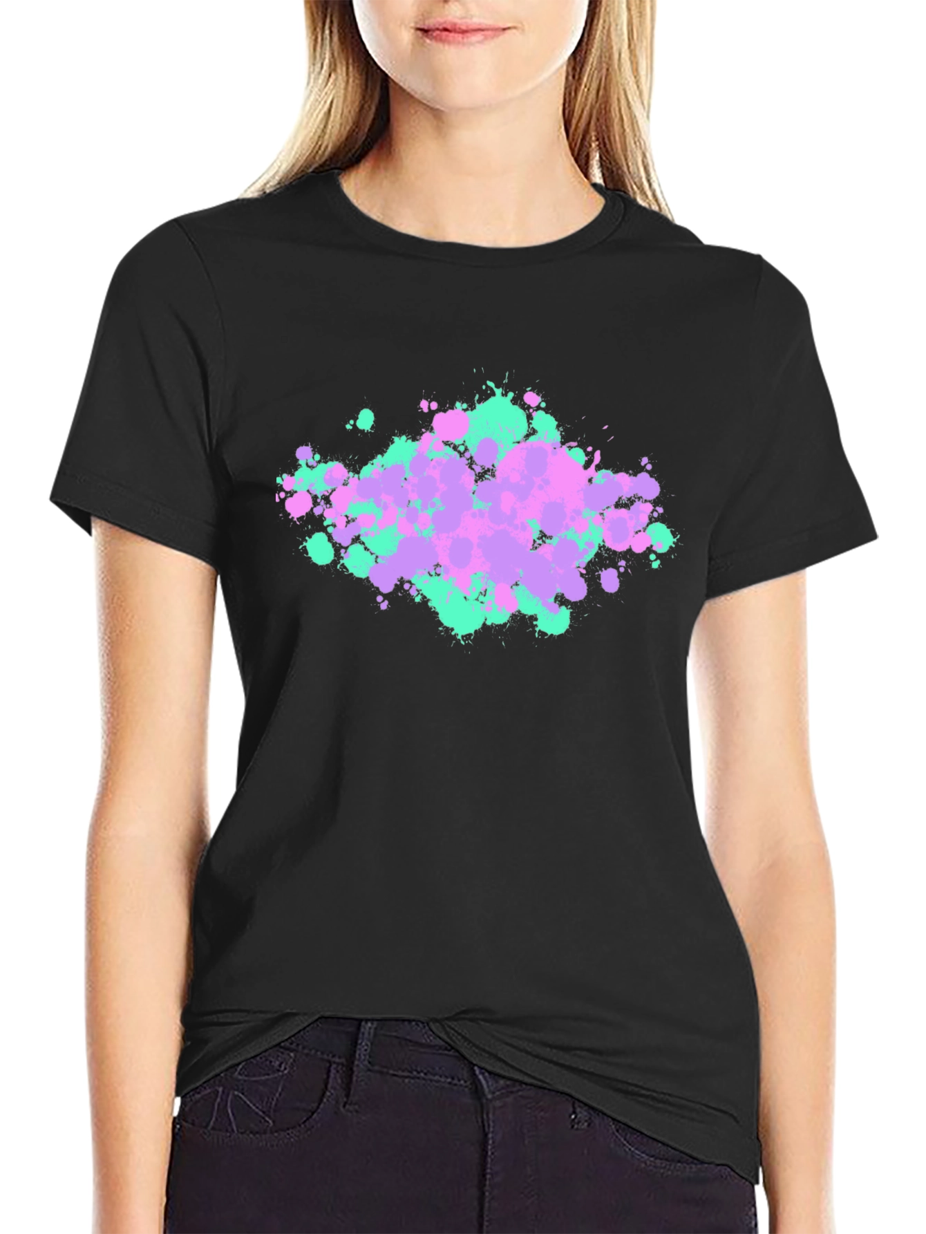 Abstract Paint Splatter T-Shirt
