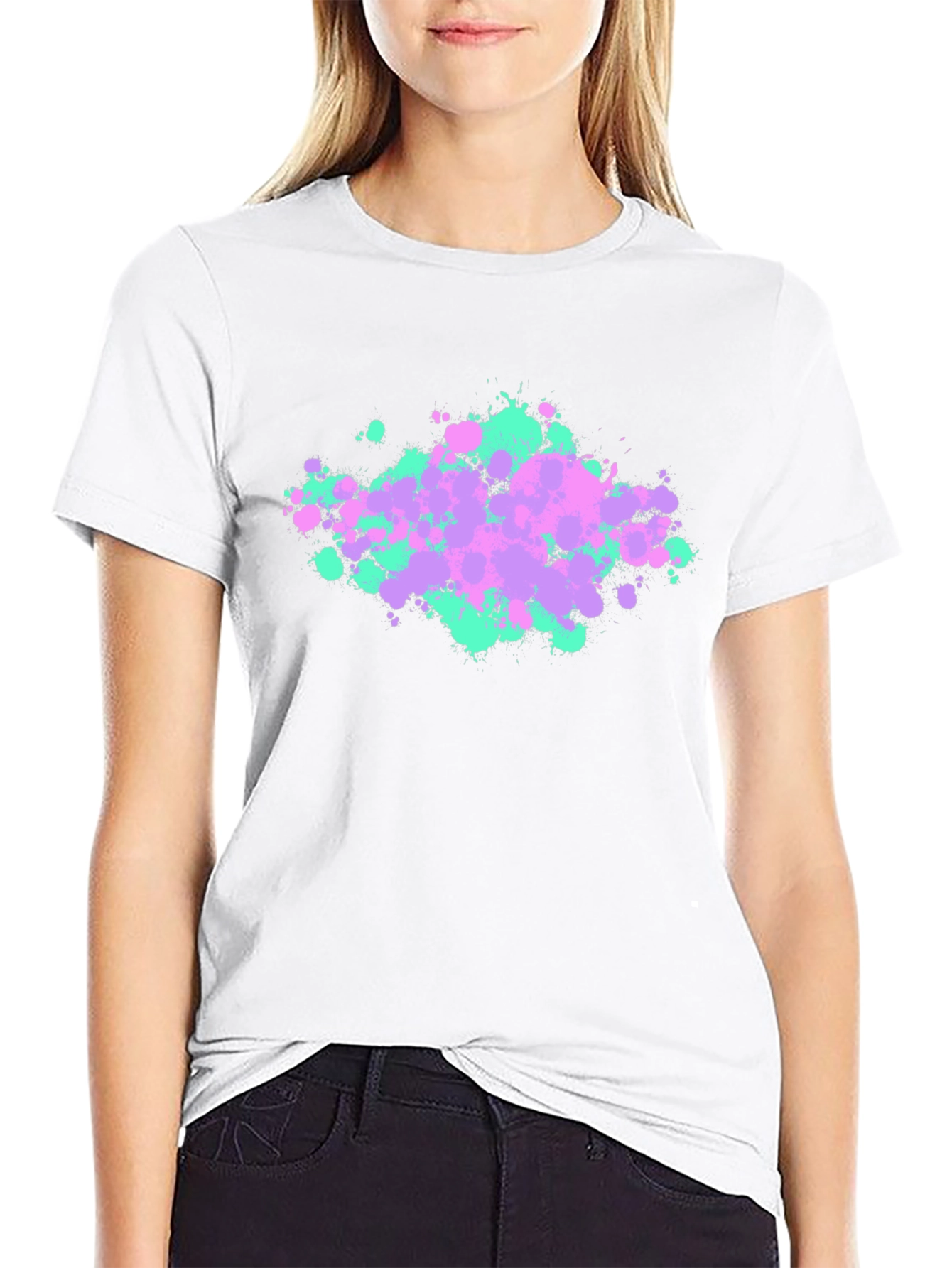 Abstract Paint Splatter T-Shirt