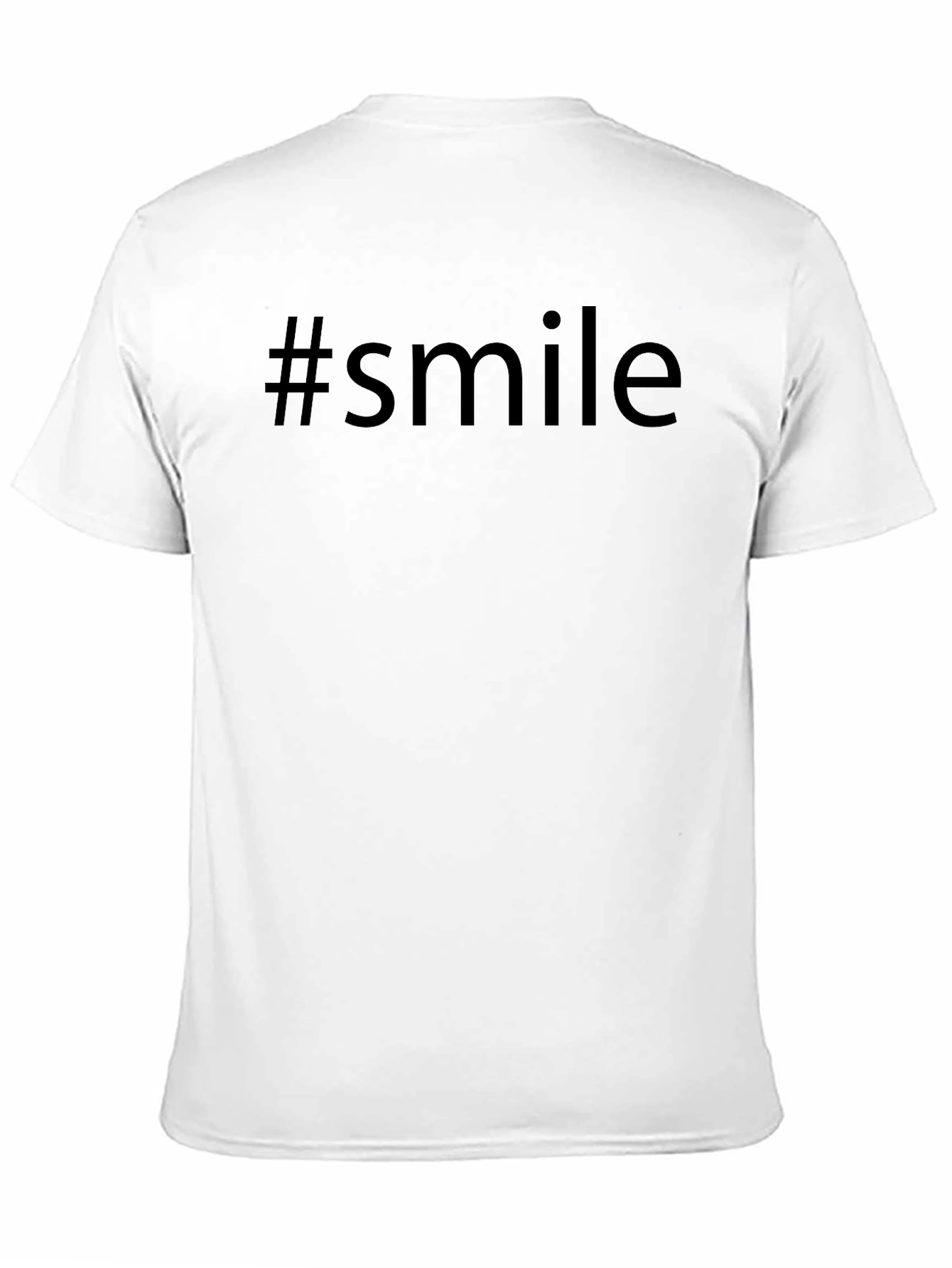 #smile Black Graphic T-Shirt - Trendy Casual Wear