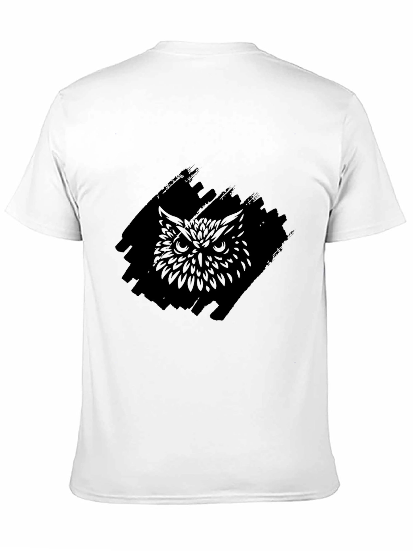 Mens Black Owl Graphic Tee - Stylish Comfort