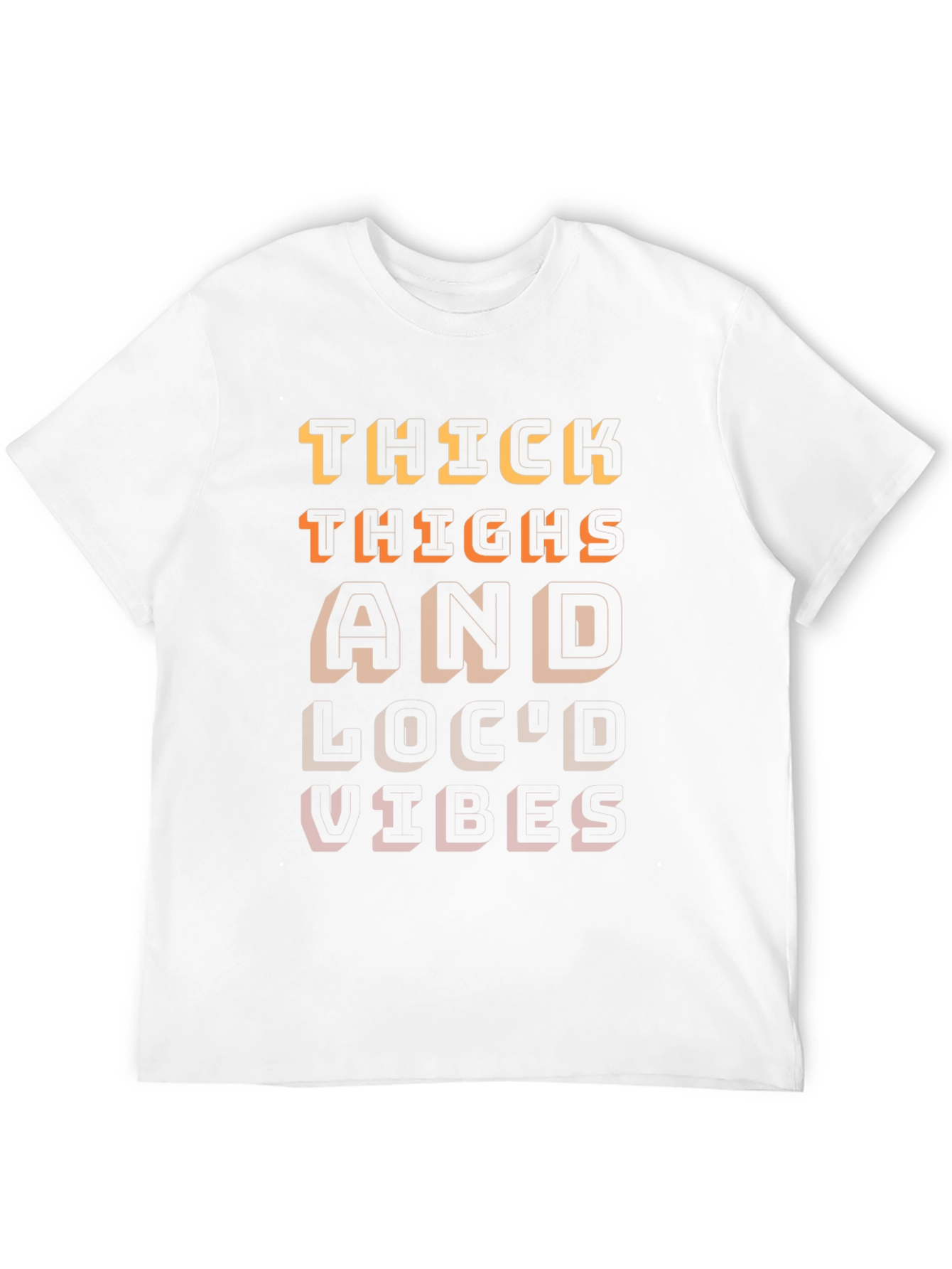 Thick Thighs and Loco Vibes Mens Graphic T-Shirt