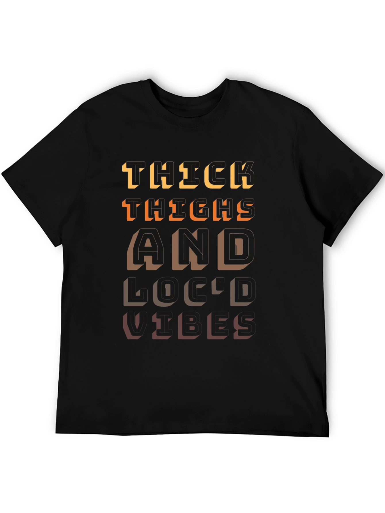 Thick Thighs and Loco Vibes Mens Graphic T-Shirt